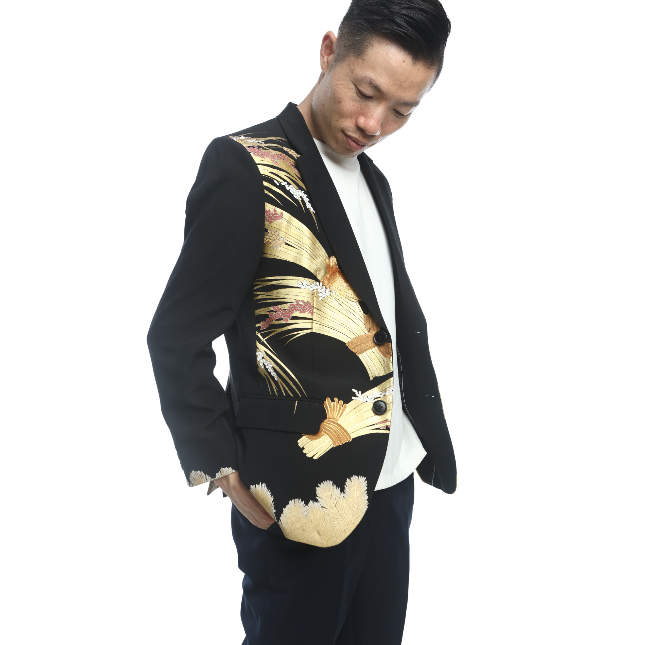 Premium On-hand item: Black Men's Suit | L (Harry size) - Korea 24 hours trip collections!