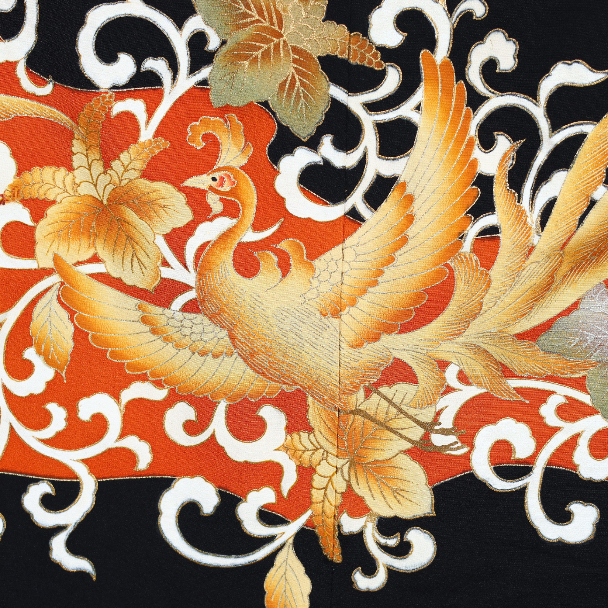 Bai Fabric: 0521_06 | Amber and Fire Phoenix