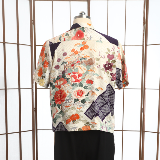 On-hand: Aloha shirt | AS7473 | Cream Florals L