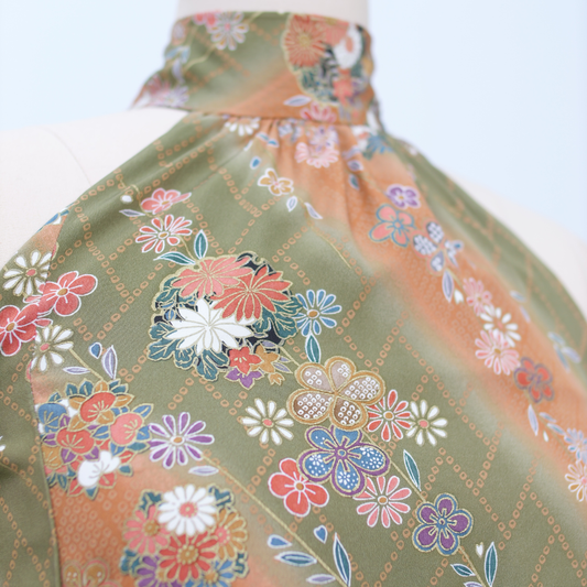 On-hand item: Halter Dress Green and Orange | HD3046 Size: SB Mimi #2