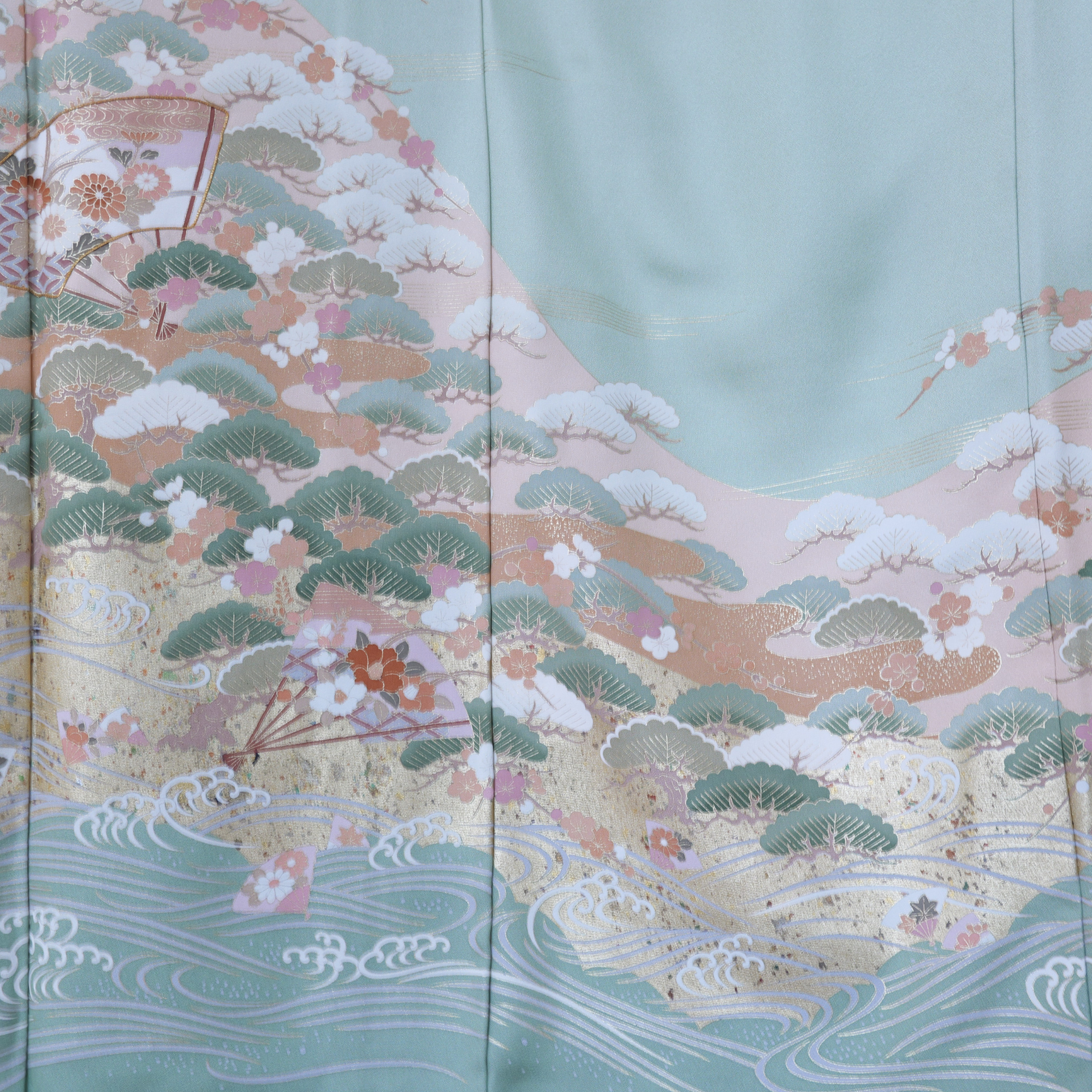 Premium Fabric: 0217PREM-11 | Light green with Sakura
