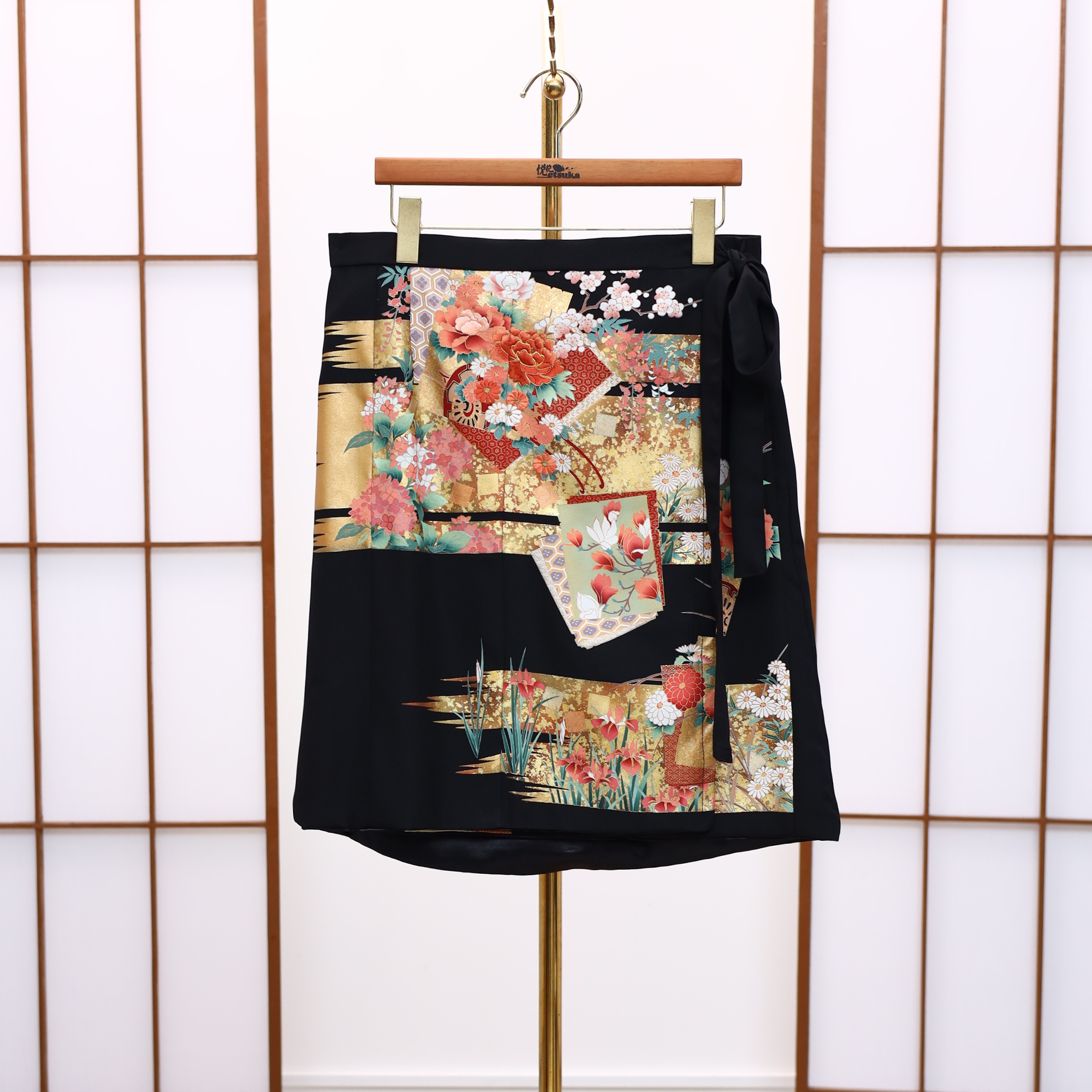 On-hand: Black Summer Wrap Skirt  | SWS7829 | 1T