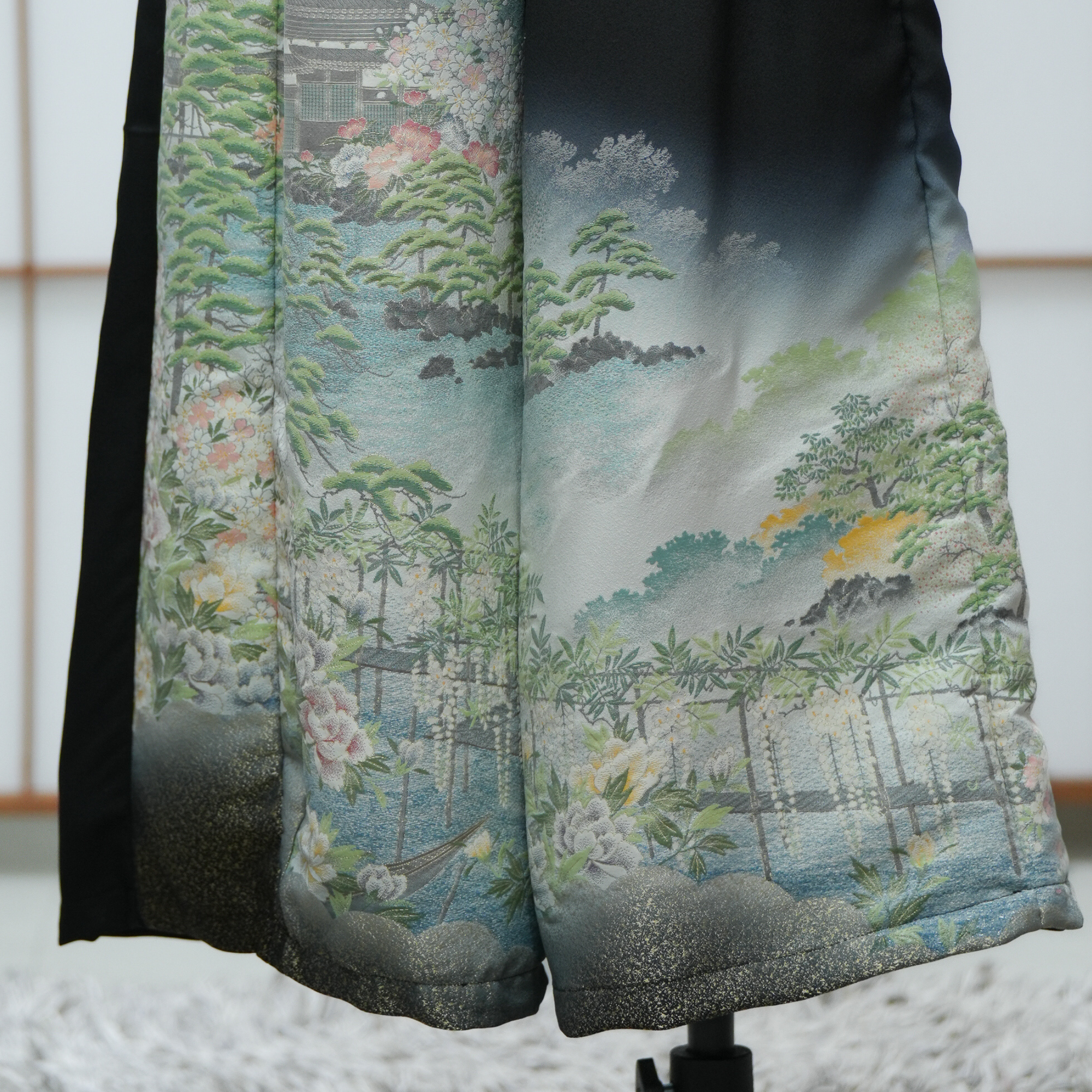 Premium On-hand: Black Palazzo Pants | XLB | PP6658 - nice embroidery!