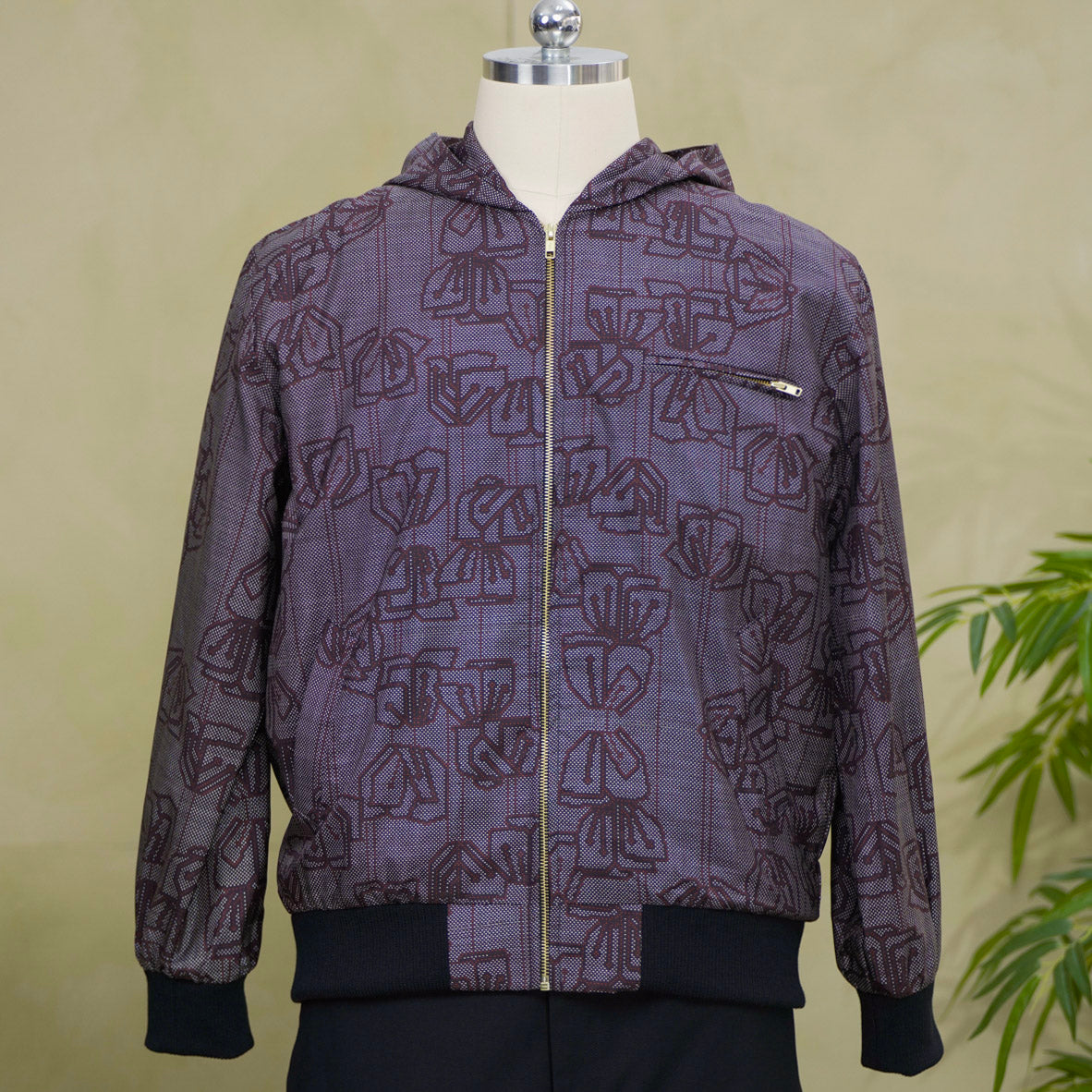 Premium On-hand: Black Loose Fit Oshima Men's Bomber Jacket | LBJ8339M | Large