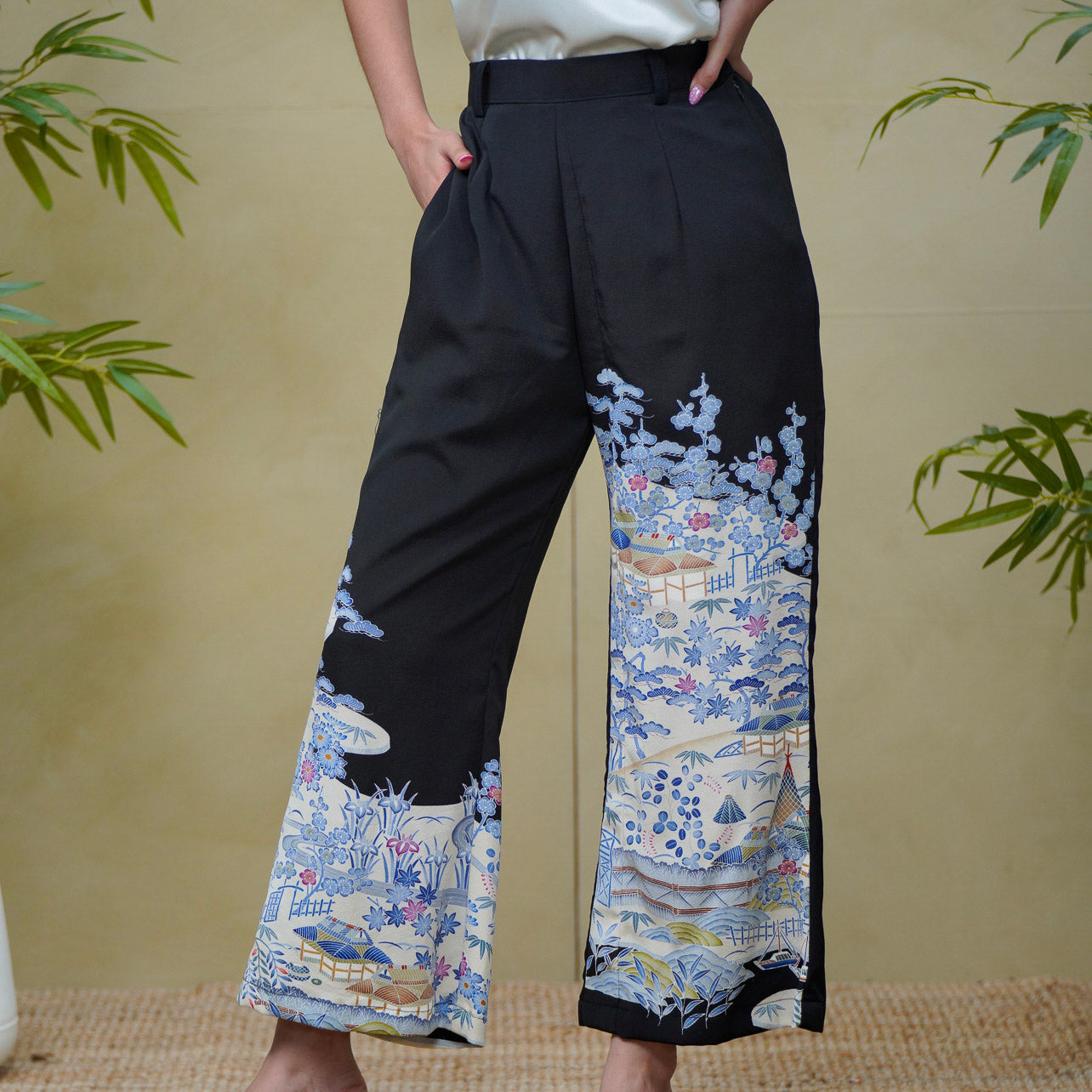 (RH) On-hand: Black Wide Leg Pants | WLP519 | SB