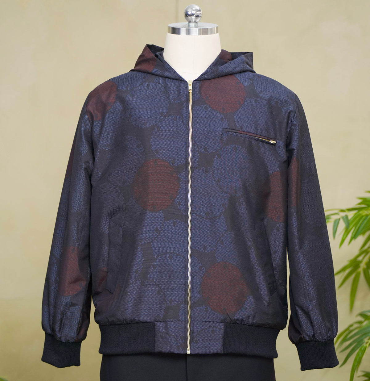 Premium On-hand: Blue Loose Fit Oshima Men's Bomber Jacket | LBJ8338M | Large