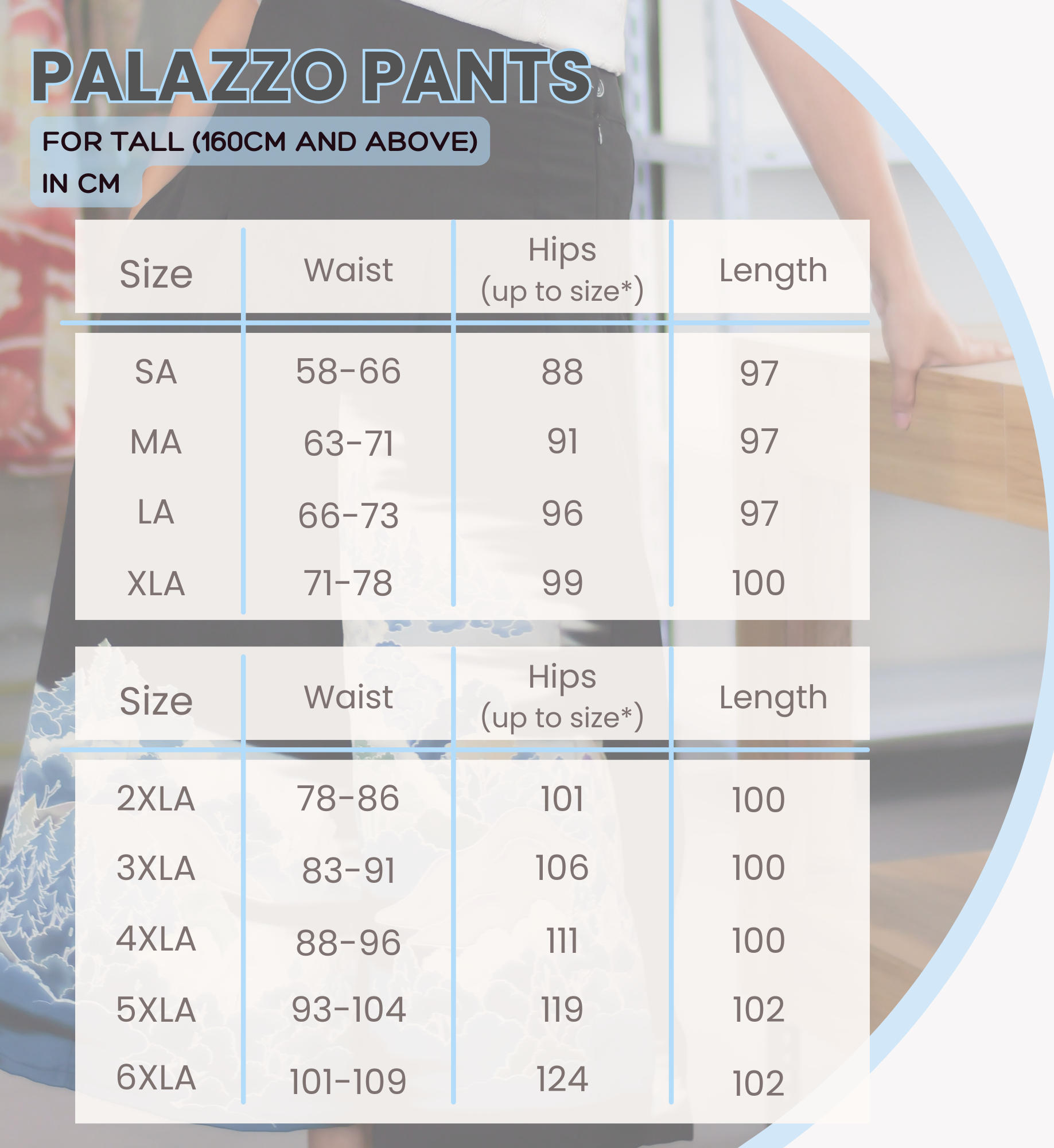 Premium On-hand: Black Palazzo Pants | XLB | PP6658 - nice embroidery!