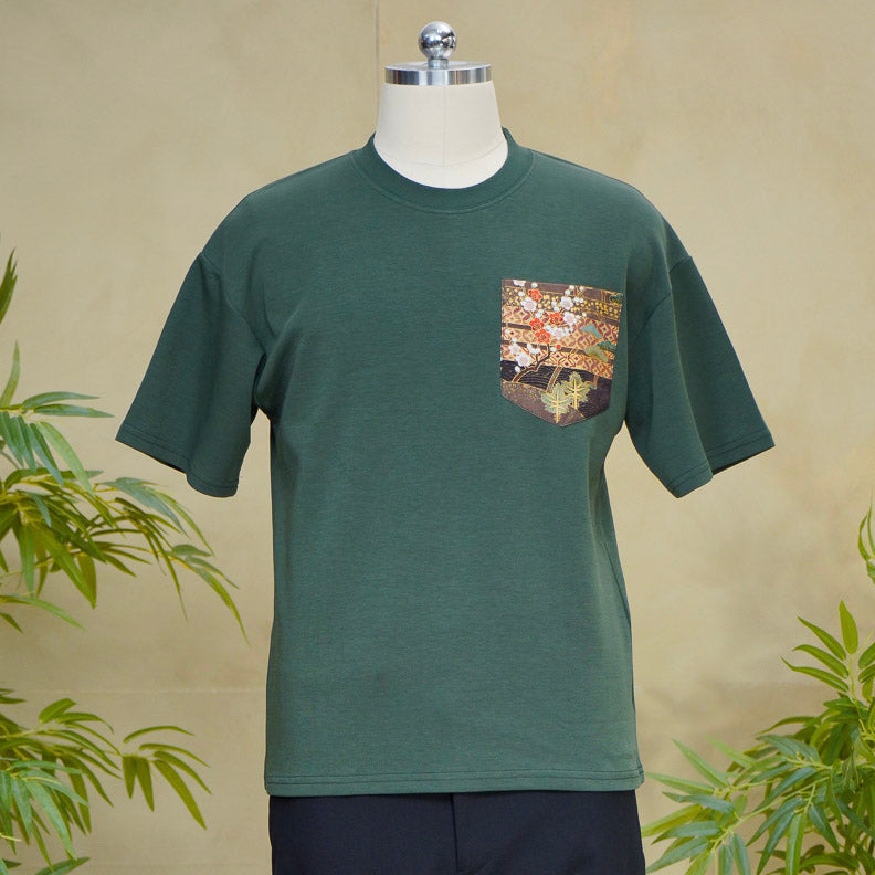 Premium On-hand: Green Men’s Patchwork shirt | Small | PTS8357A -SMK