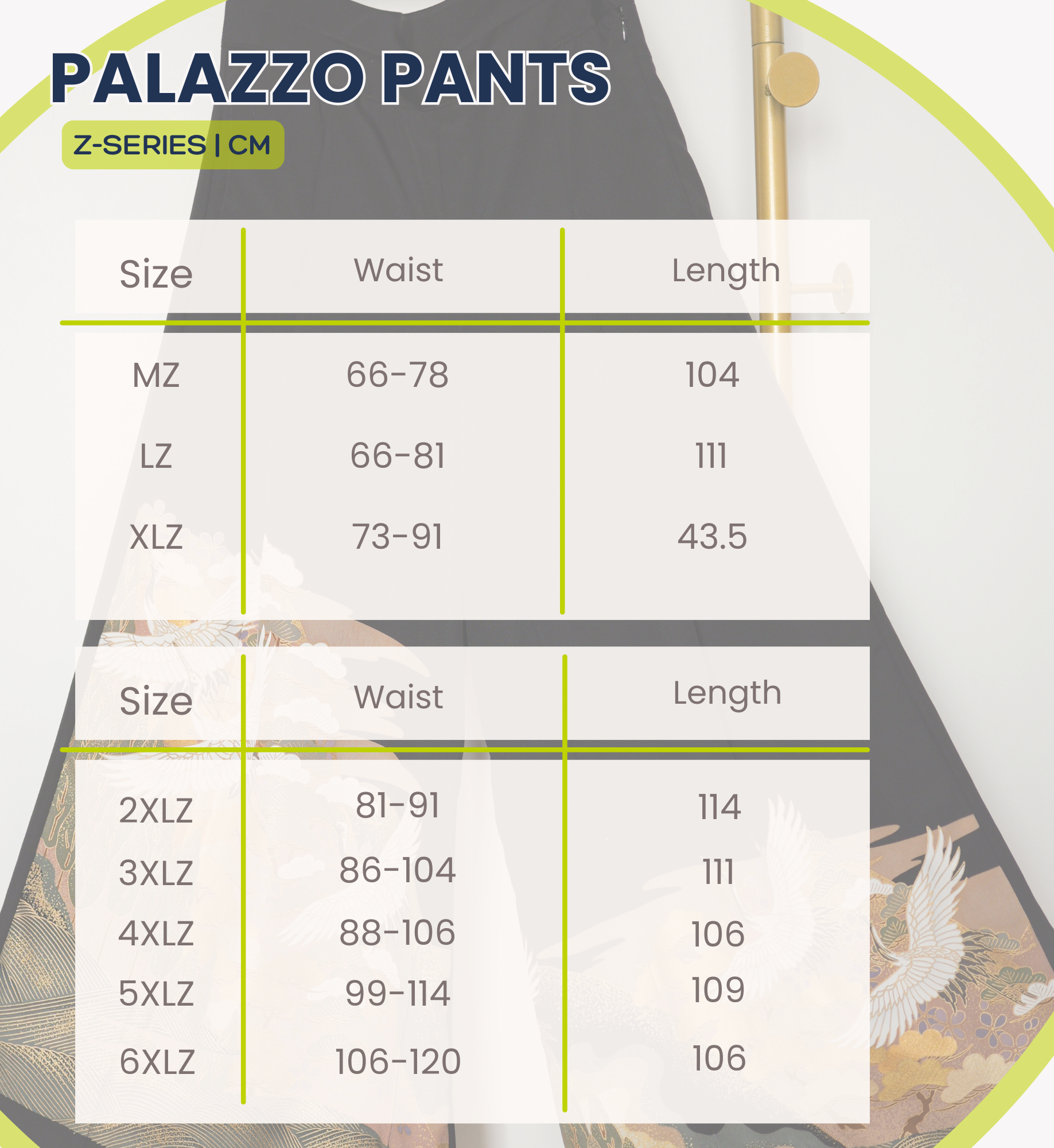 Premium On-hand: Black Palazzo Pants | XLB | PP6658 - nice embroidery!