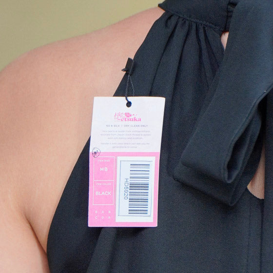 (RH) On-hand item: Black Halter Dress | HD5920 | MB
