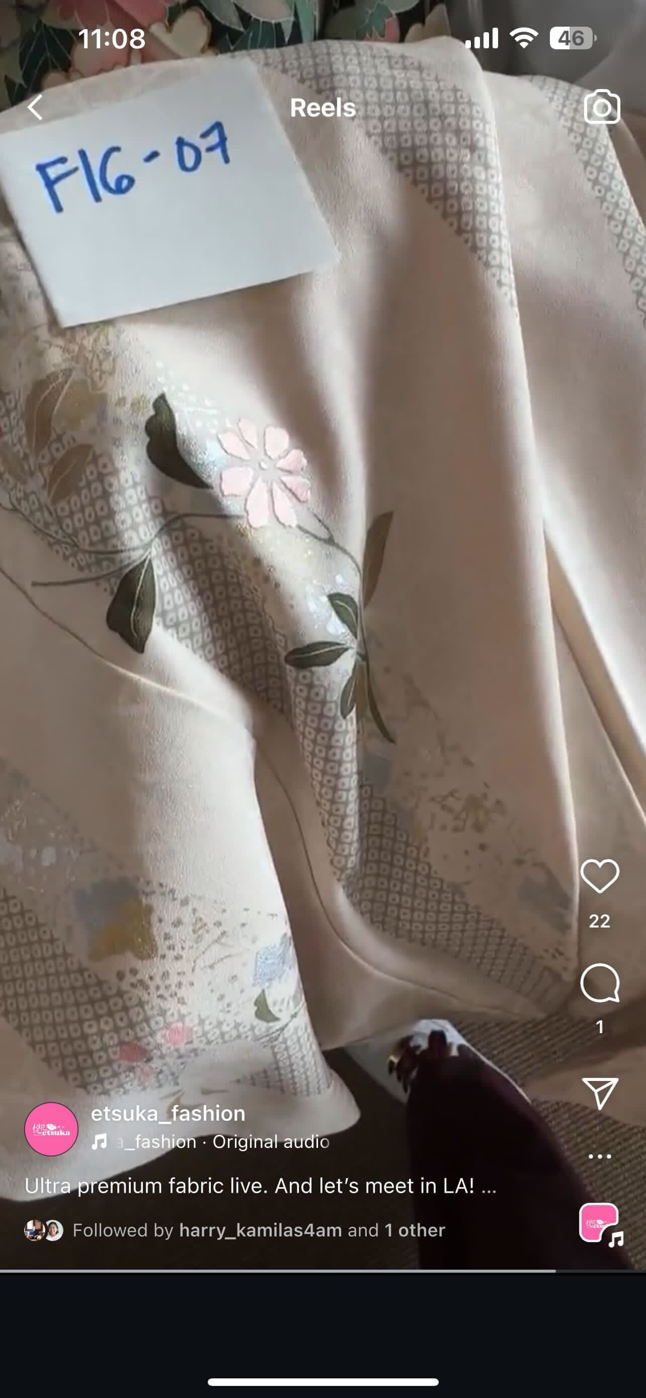 Fe16 Private Sale Fabric: F16-07 for Palazzo (Valentine's Free shipping)