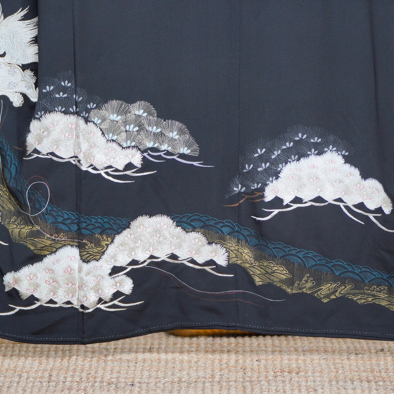 Premium Sho Fabric: 0801_12 | Ivory Guardian Shishi