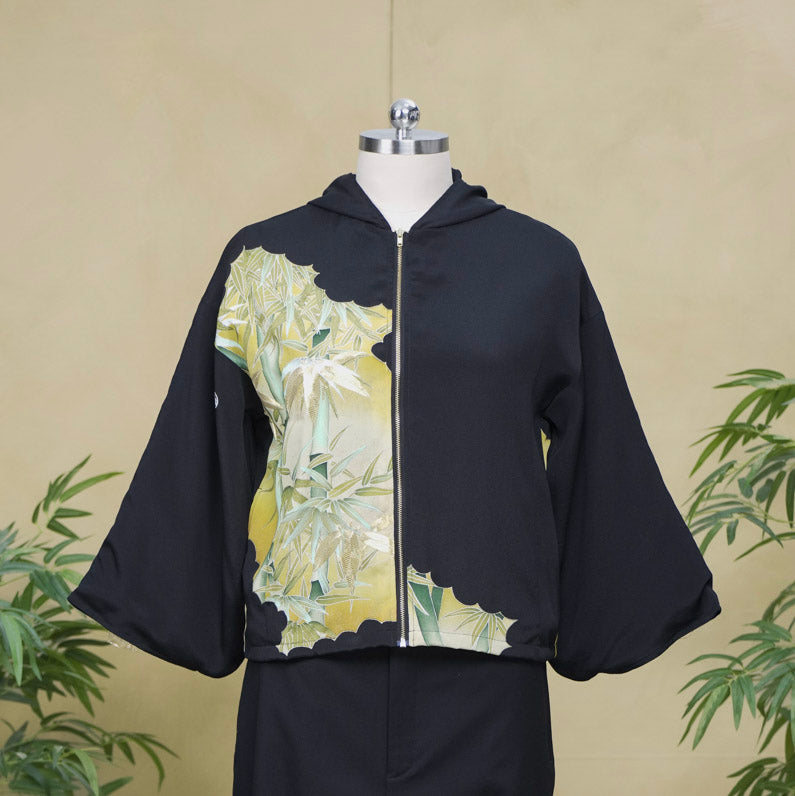 Premium On-hand: Black Hoodie With Zipper | HWZ8322Y