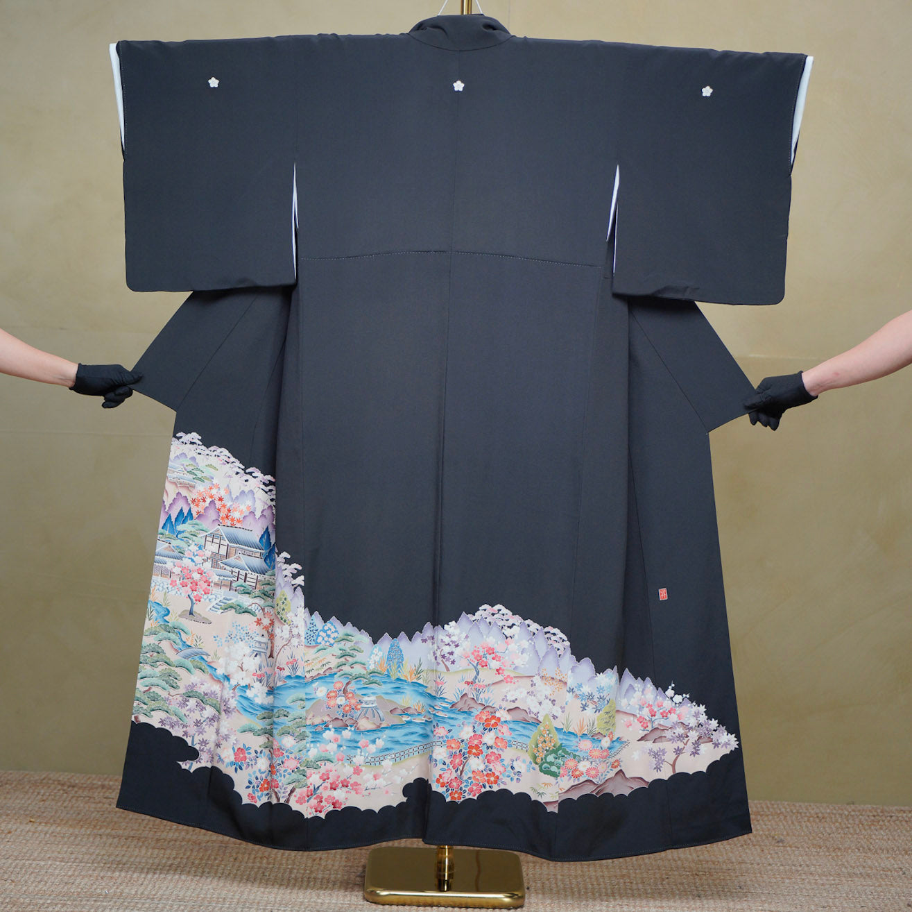 Chiku Fabric: 0818_23 | Garden Waters - Yuzen!