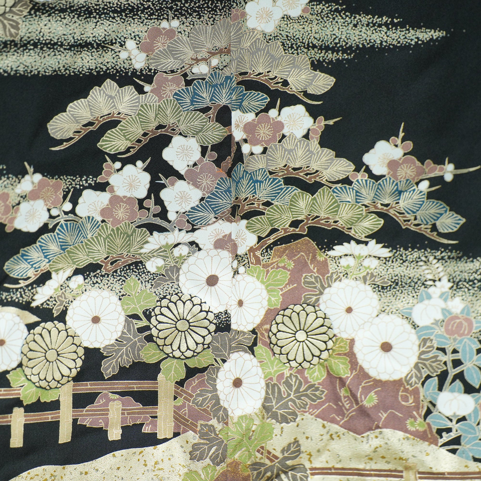 Bai Fabric: SPRINGM6-03 | Black and green landscape