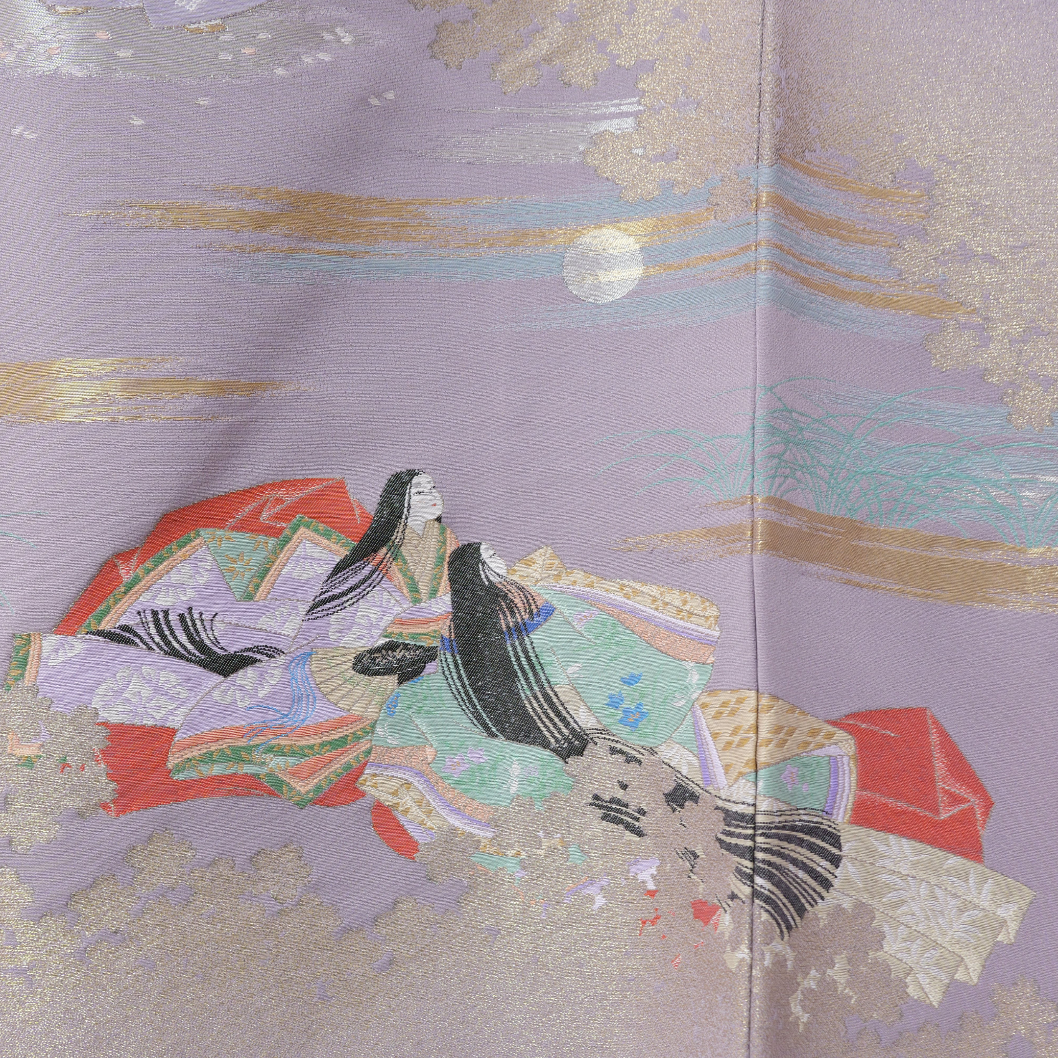 Premium Fabric: 0217PREM-03 | People in purple lakes