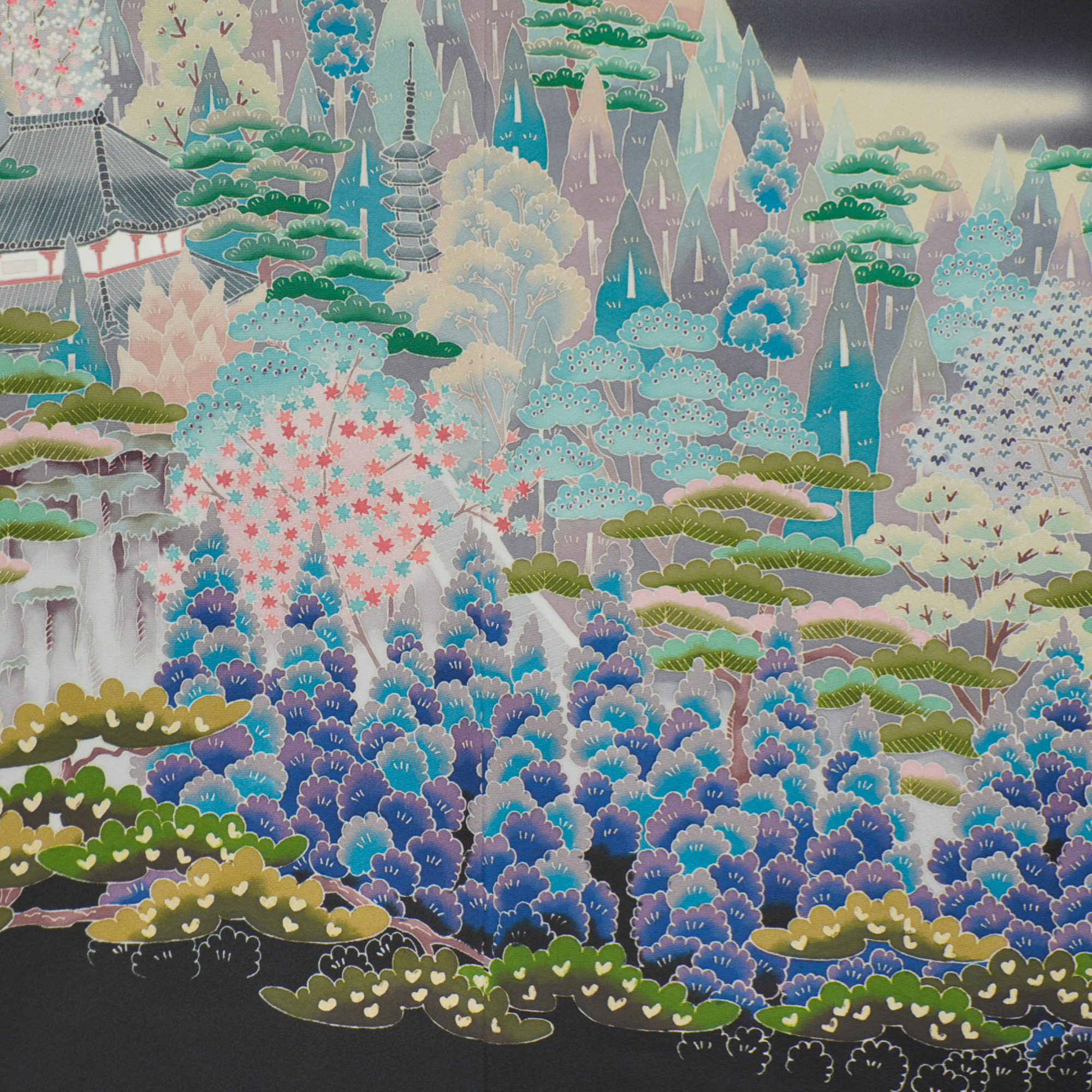 6.28 Premium Yuzen Sho Fabric: 0603_03 | Azure Vista