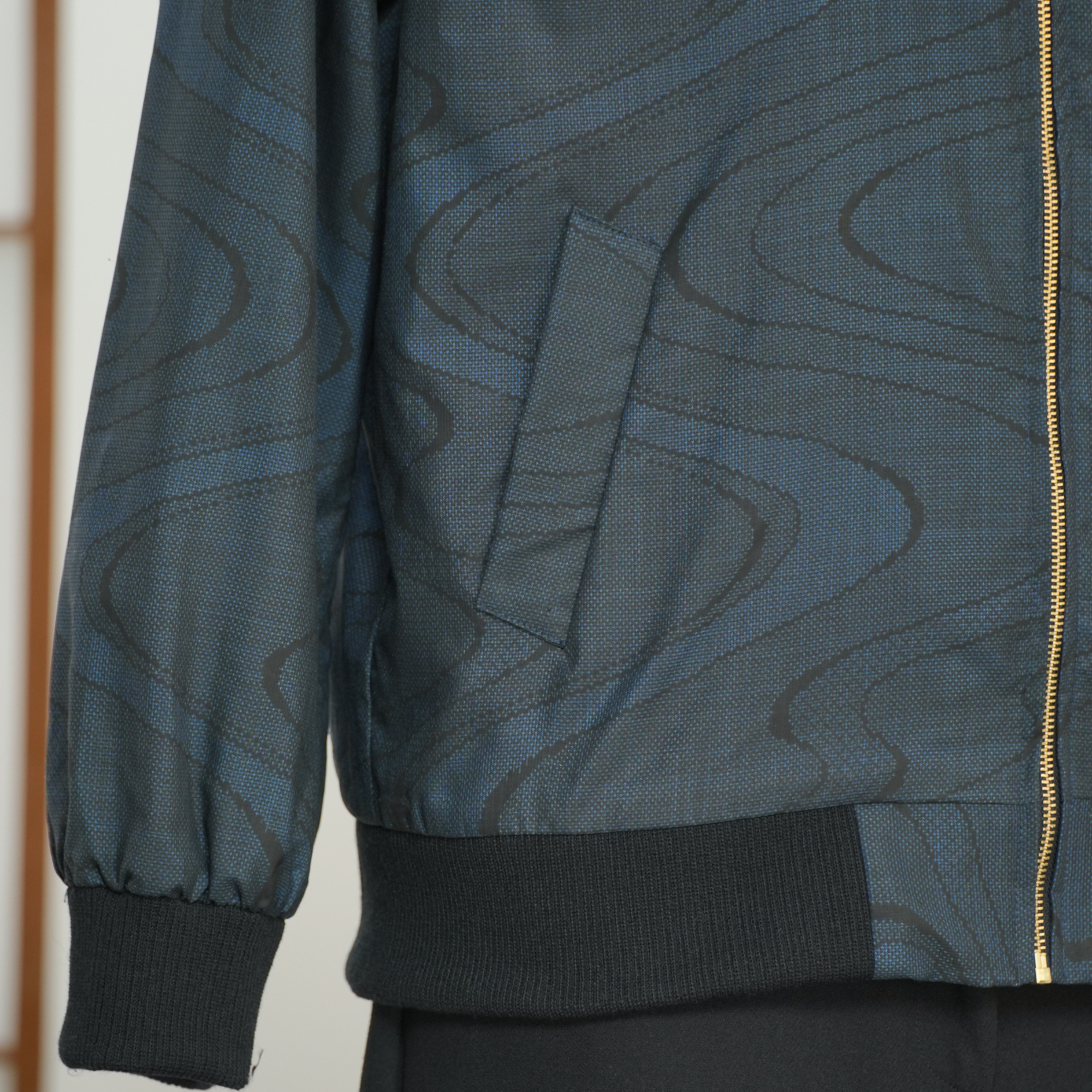 Premium On-hand: Blue Loose Fit Oshima Men's Bomber Jacket | Large | LBJ7859M