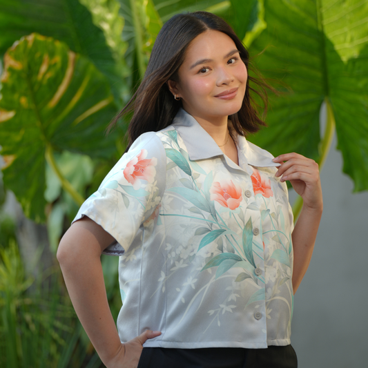 On-hand: Women's Aloha Shirt | WAS7477A | Blue