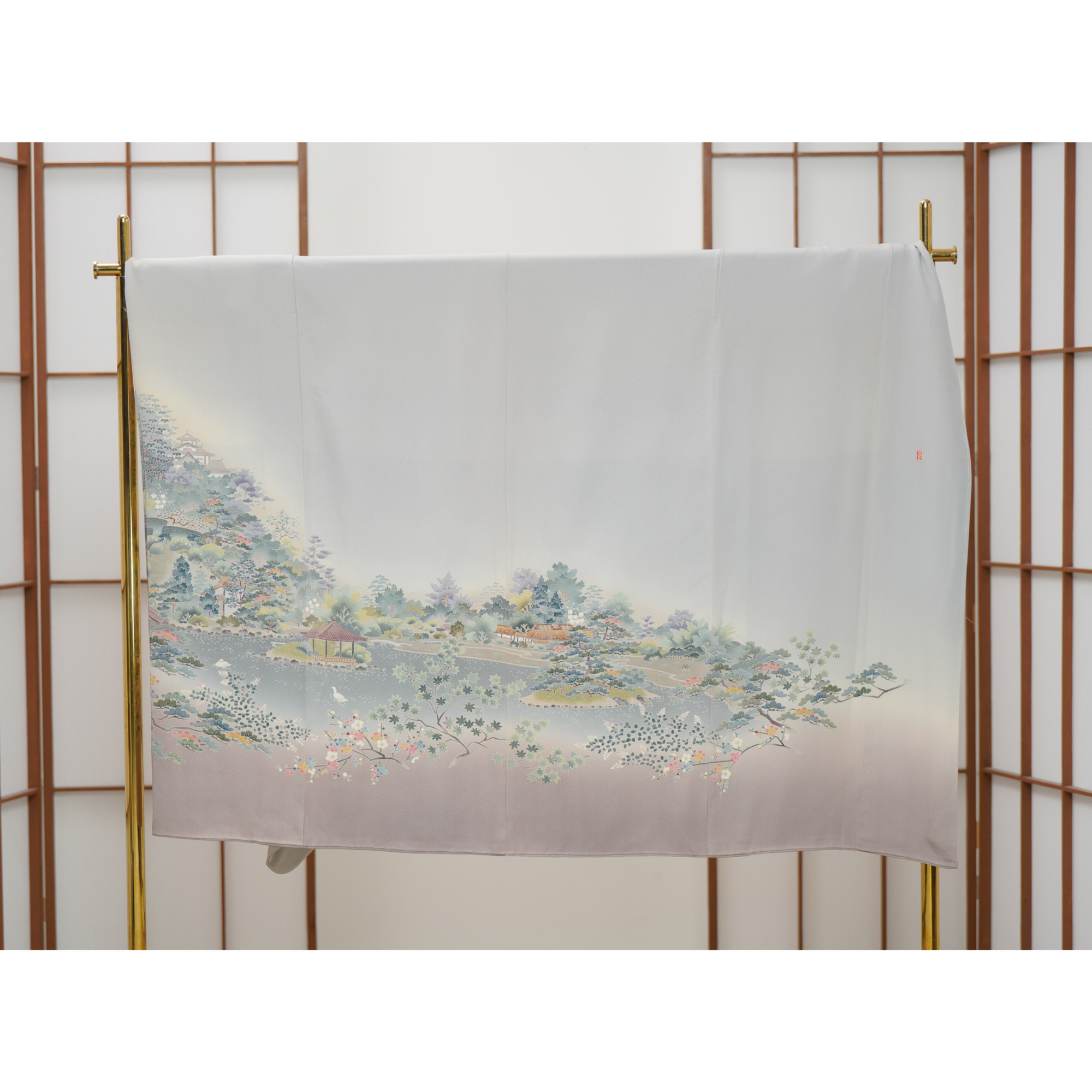 6.28 Premium Yuzen Chiku Fabric: 0603_05 | Serene Pavilion