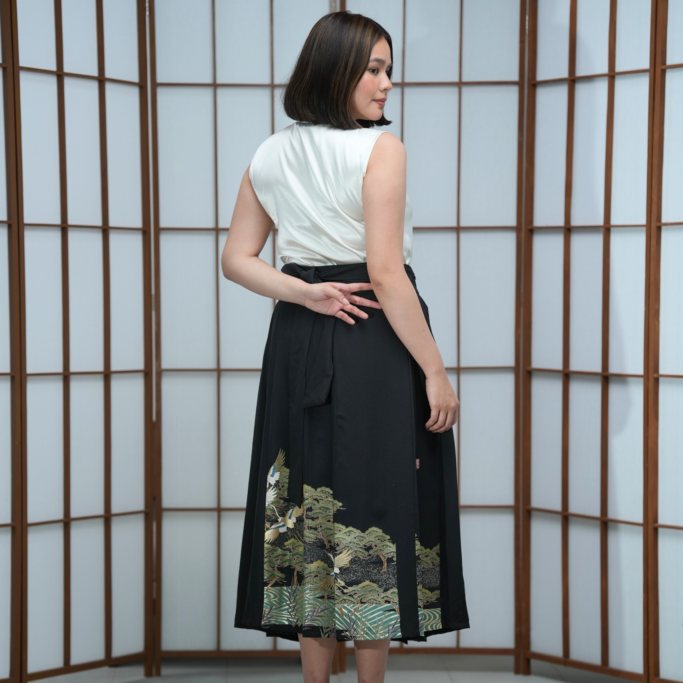Premium On-hand: Black Hanbok Skirt | 1P | HS6952M