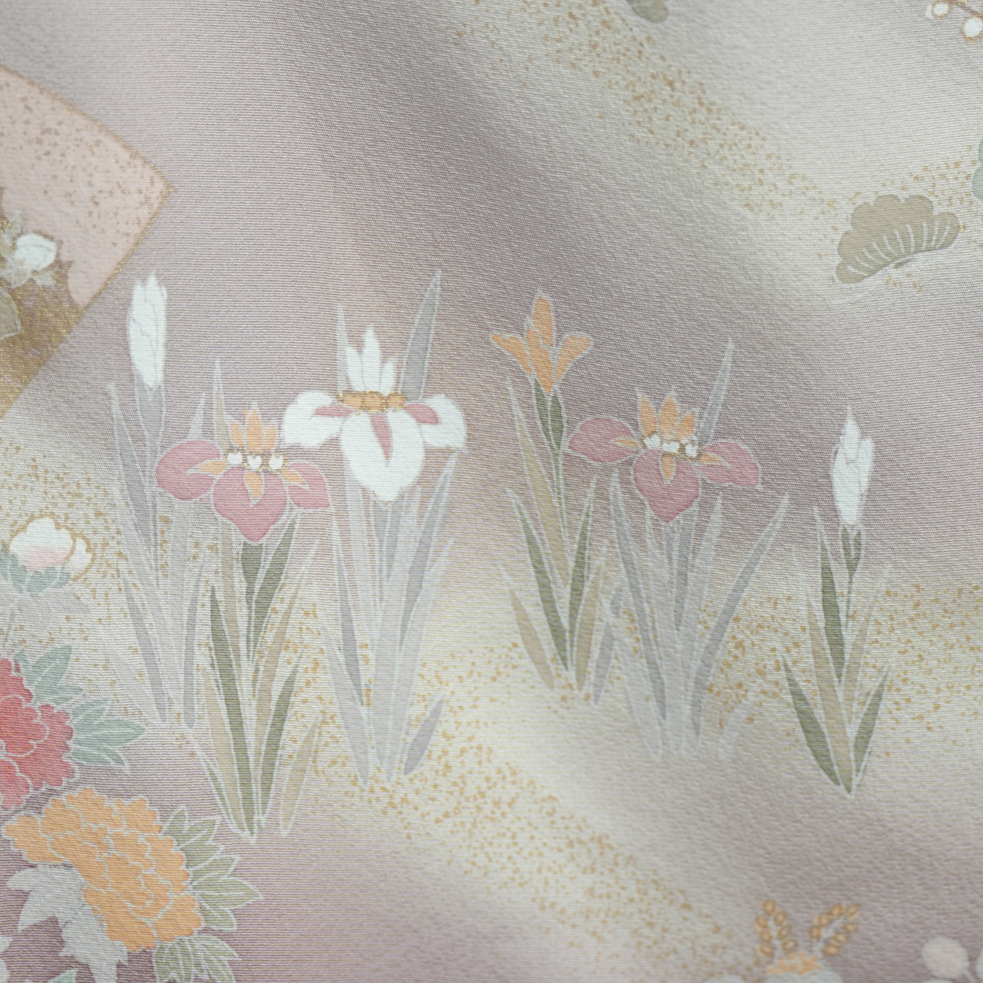Bai Fabric: 0324_10 | Embroidered Kiku Fan