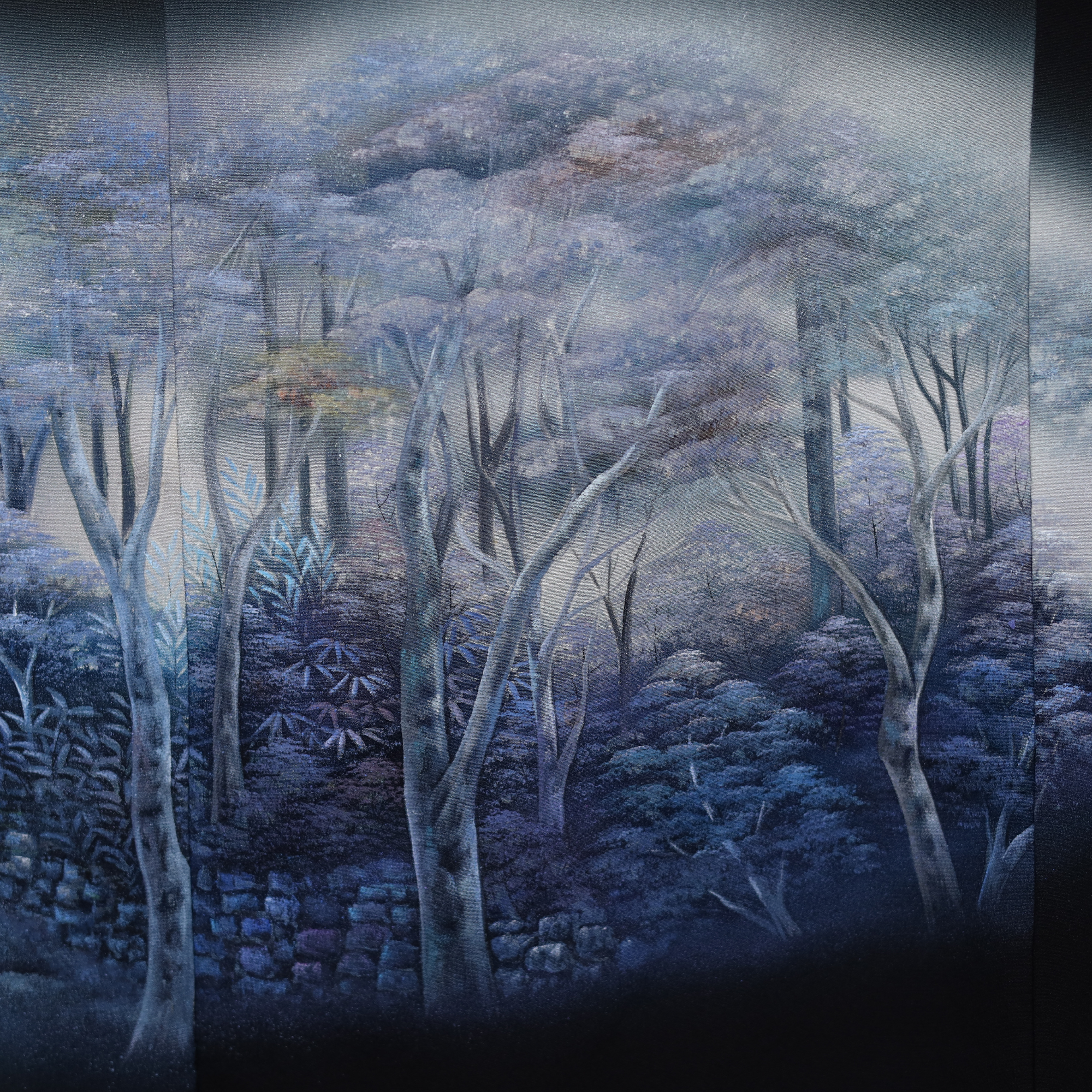 Premium Fabric SHO: 0519_18 | Black and Indigo twilight