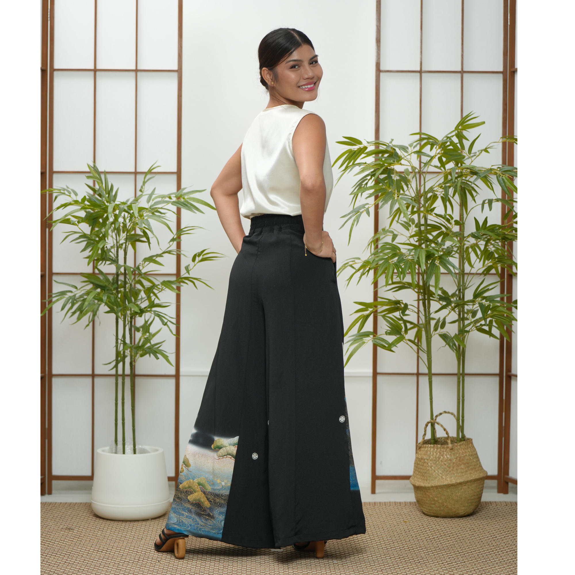 Premium On-hand: Black Palazzo Pants | LA | PP7335A