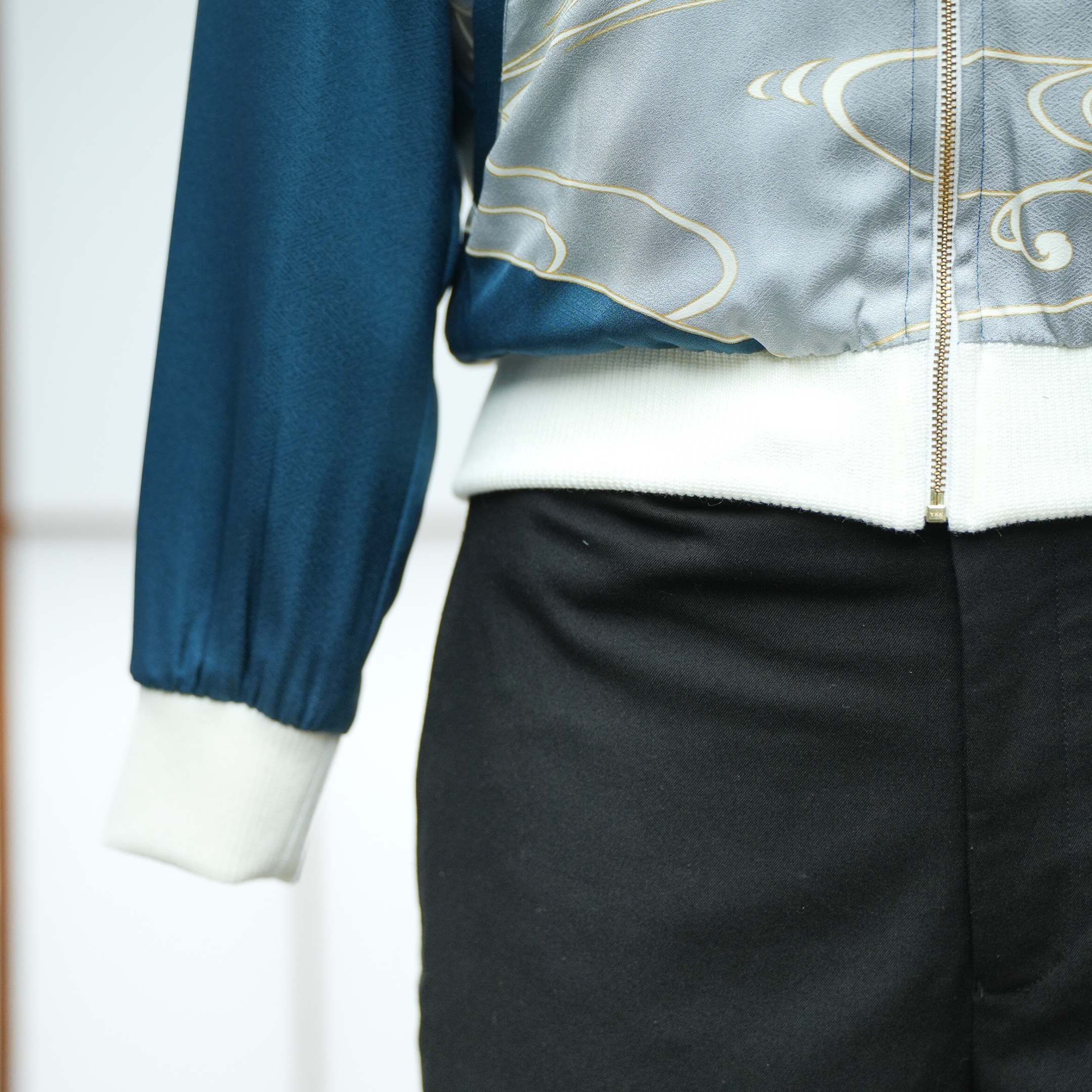 Premium On-hand: Blue Bomber Jacket with Hoodie | MB | BJH7290M