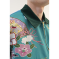 Load image into Gallery viewer, On-hand item: Zipped Up Jacket Green with flowers
