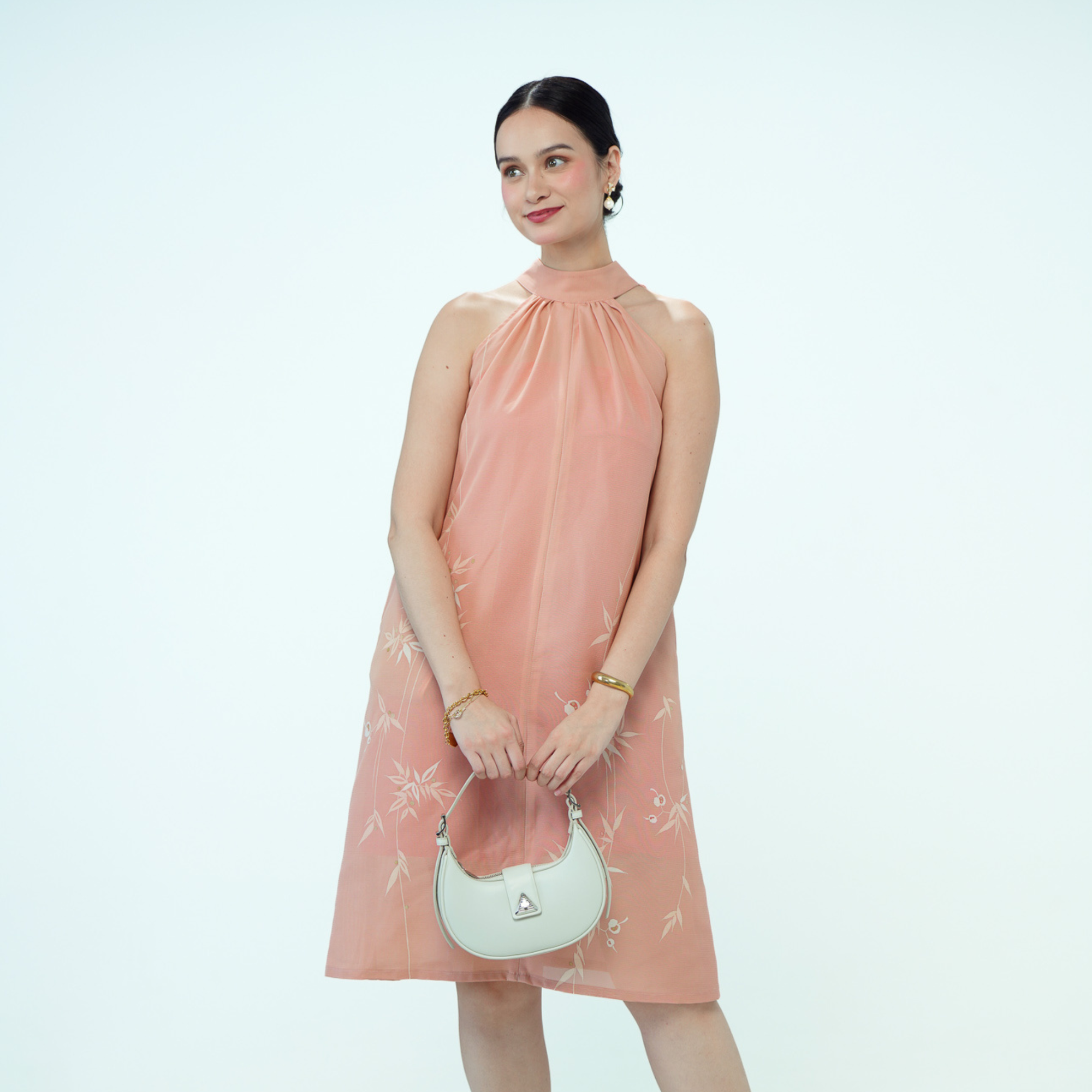 Premium On-hand: Pink See through Halter Dress | HD6649 | MA