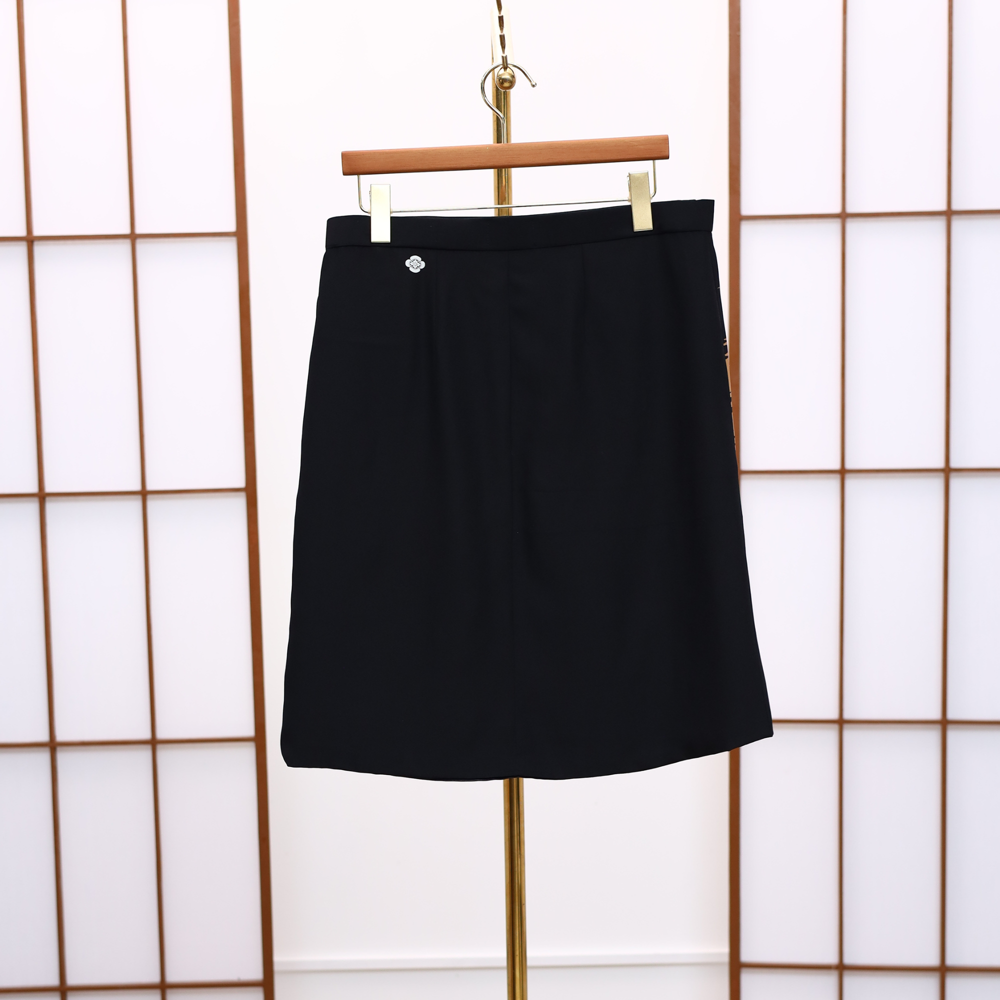 On-hand: Black Summer Wrap Skirt  | SWS7829 | 1T