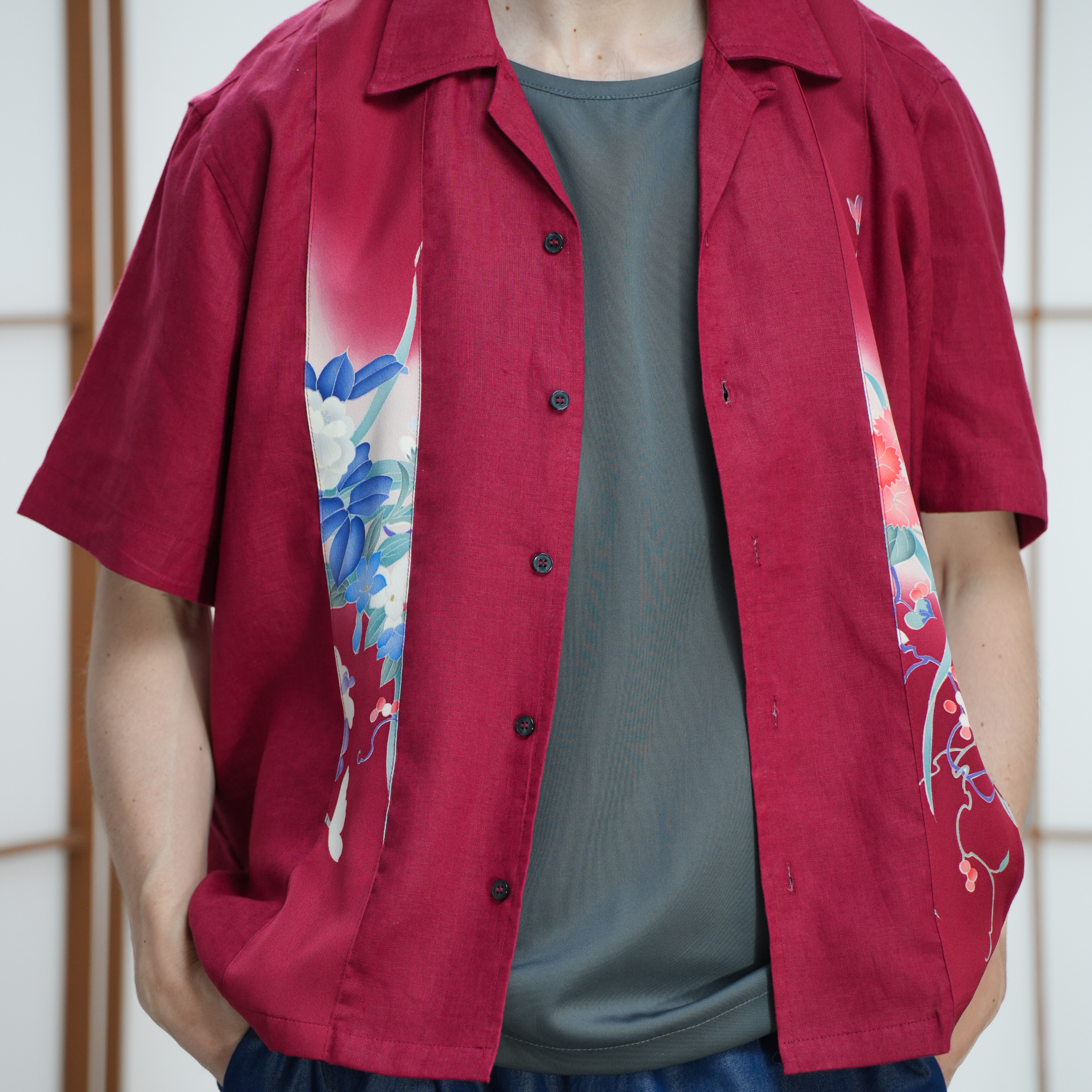 Premium On-hand: Red Men's Linen Polo | LP4373 | M