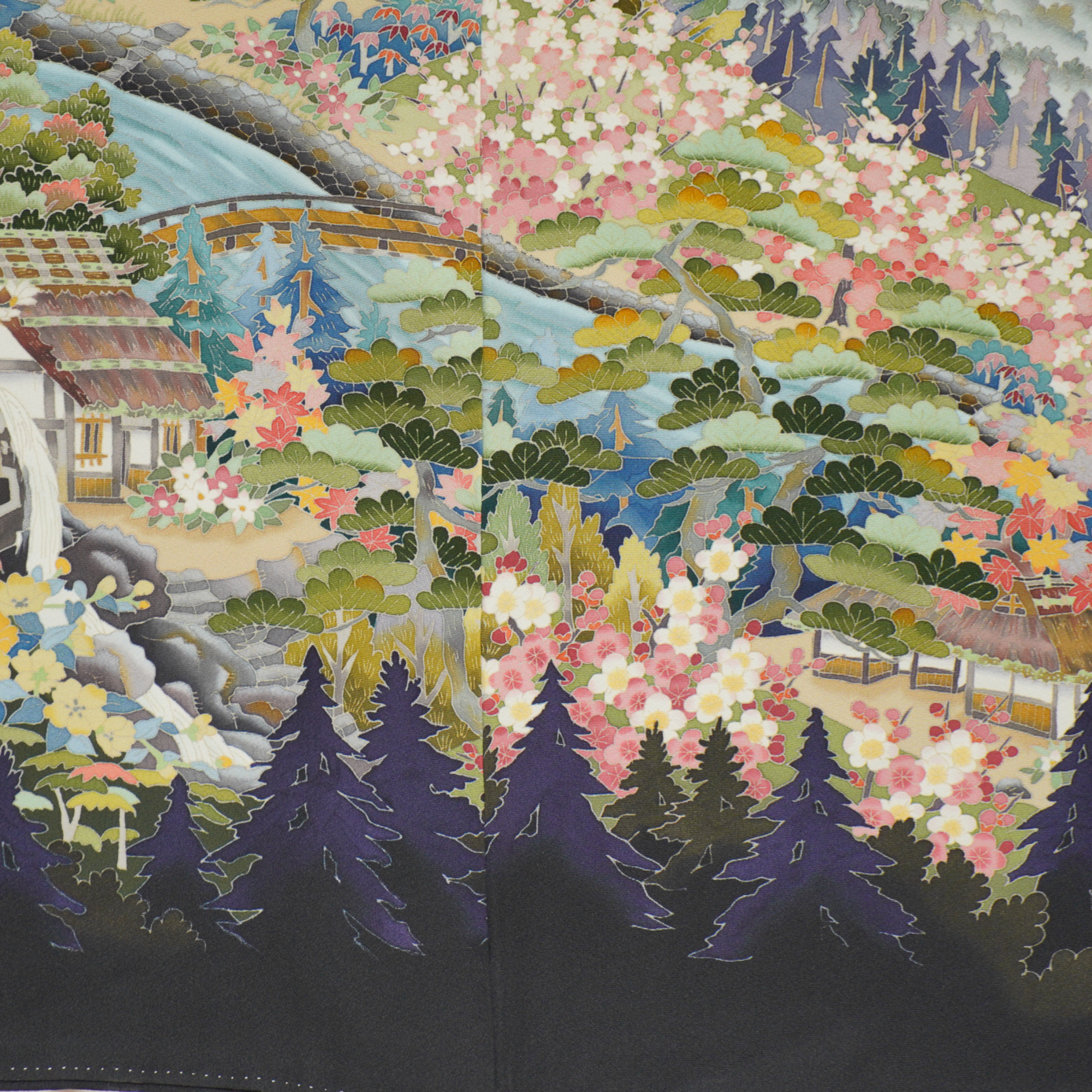 [Kaga Yuzen] Premium Sho Fabric: 0603_04 | Enchanted Hamlet