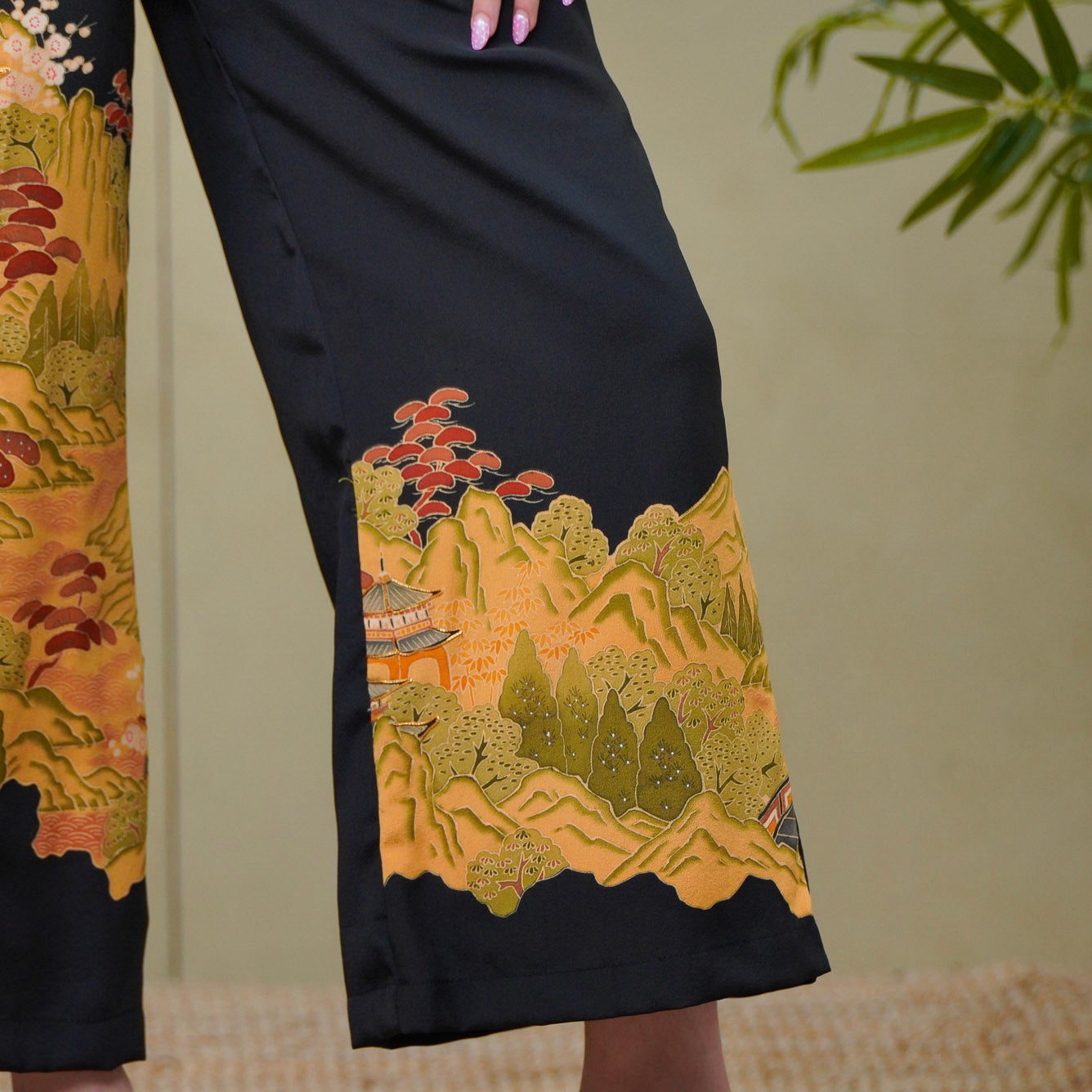 (RH) On-hand: Black Wide Leg Pants | WLP2217 | LB