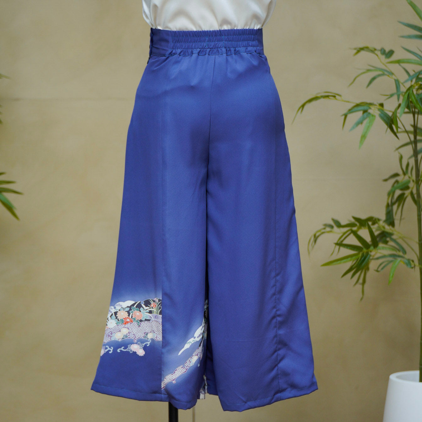 On-hand: Colored Palazzo Pants |  PP8048A XLB BLUE