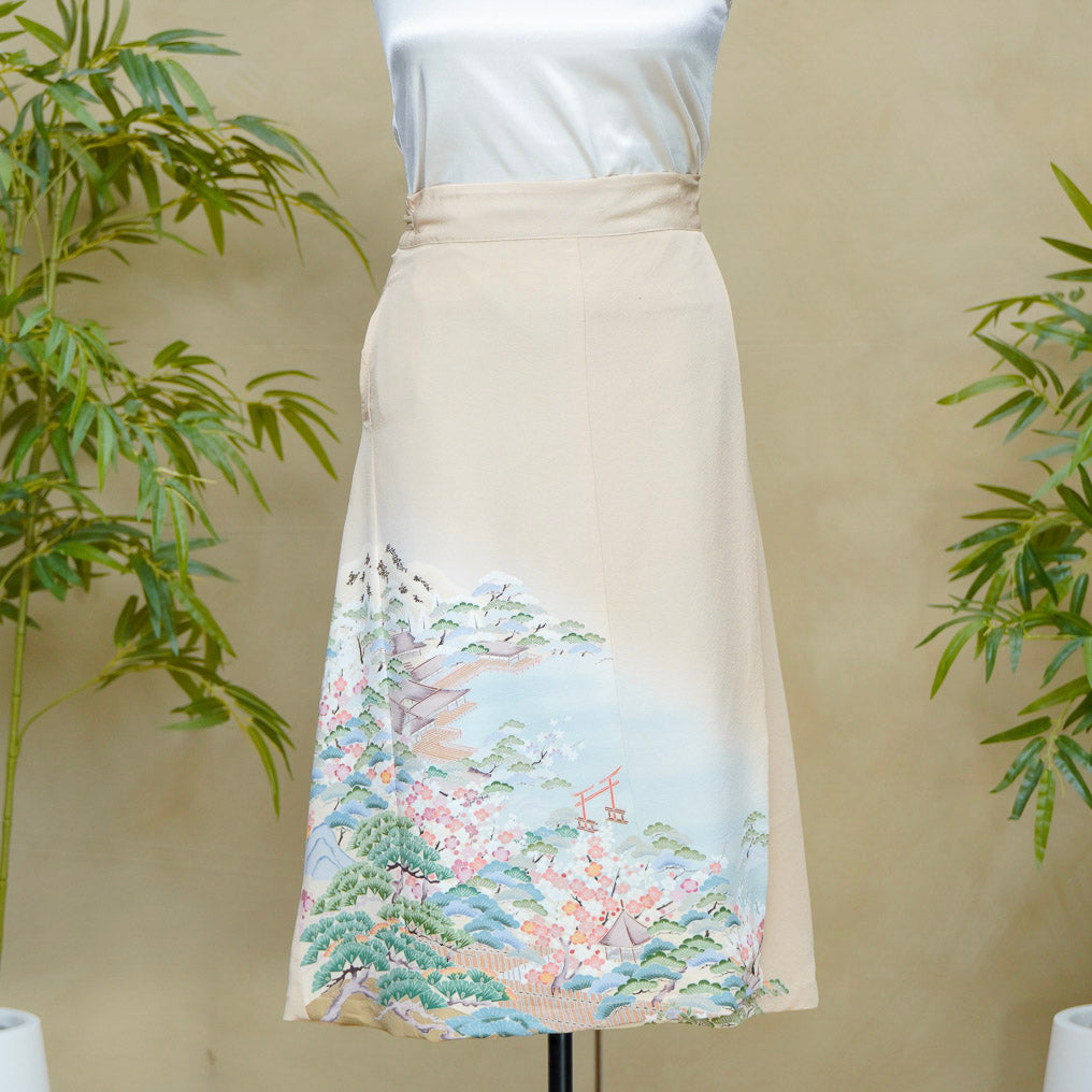 Premium On-hand: Cream Wrap Skirt | 2P | WS9395Y