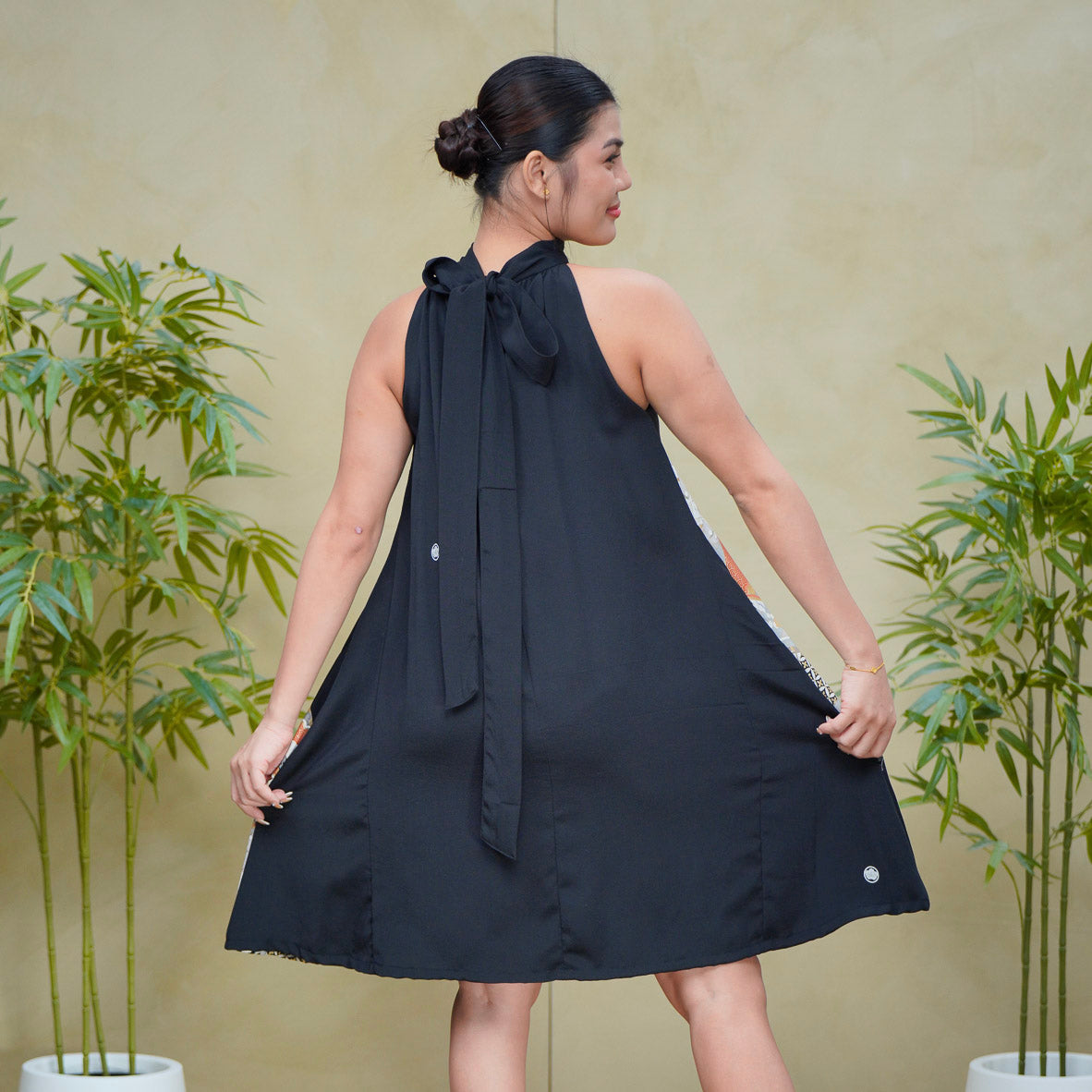 (RH) On-hand item: Black Halter Dress | HD2378 | SB
