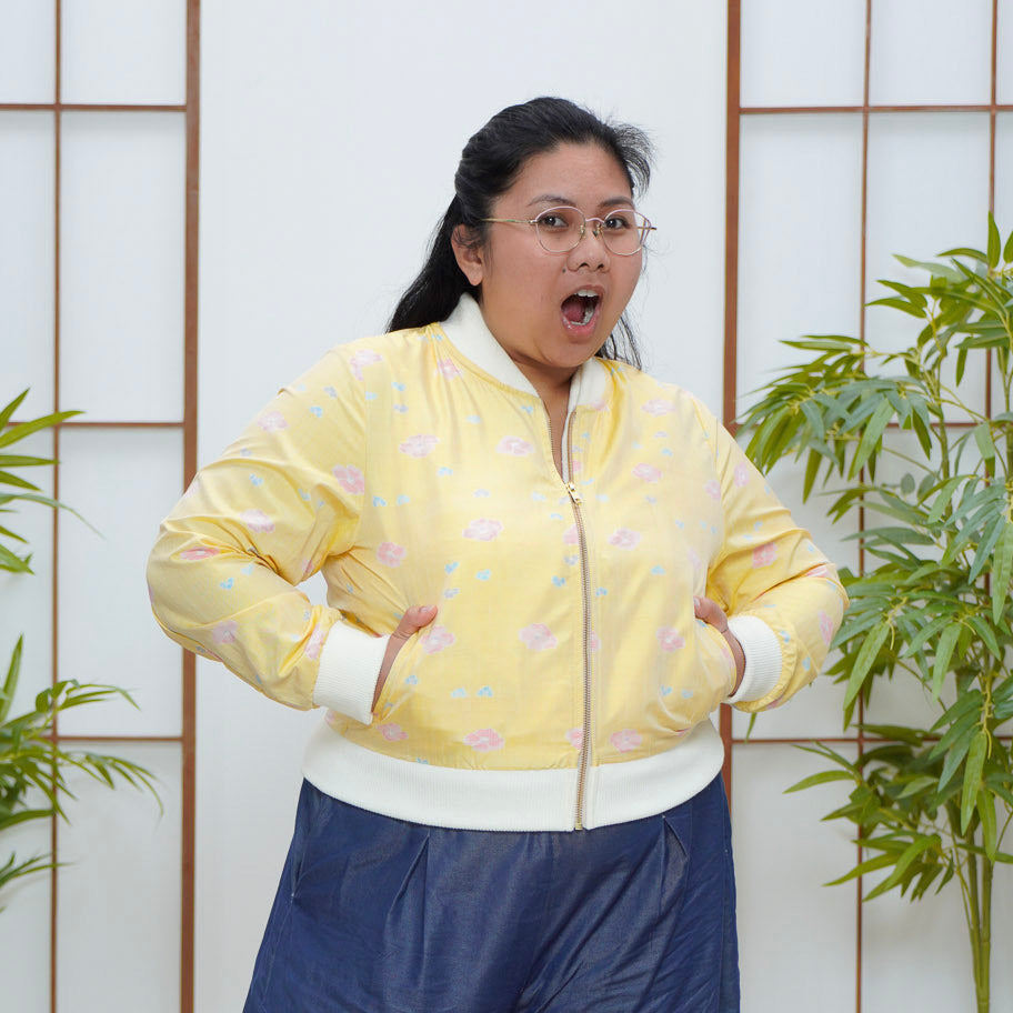 On-hand: See through Yellow Bomber Jacket | BJ8043 | XLB