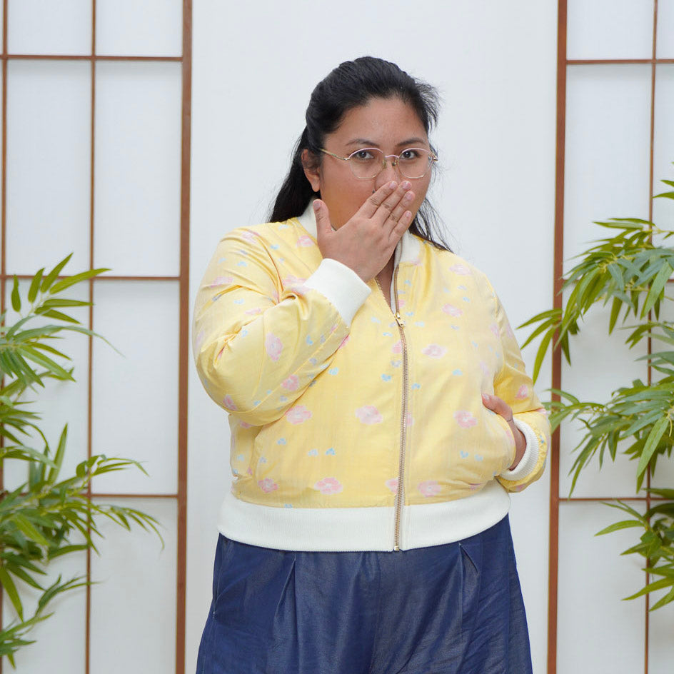 On-hand: See through Yellow Bomber Jacket | BJ8043 | XLB