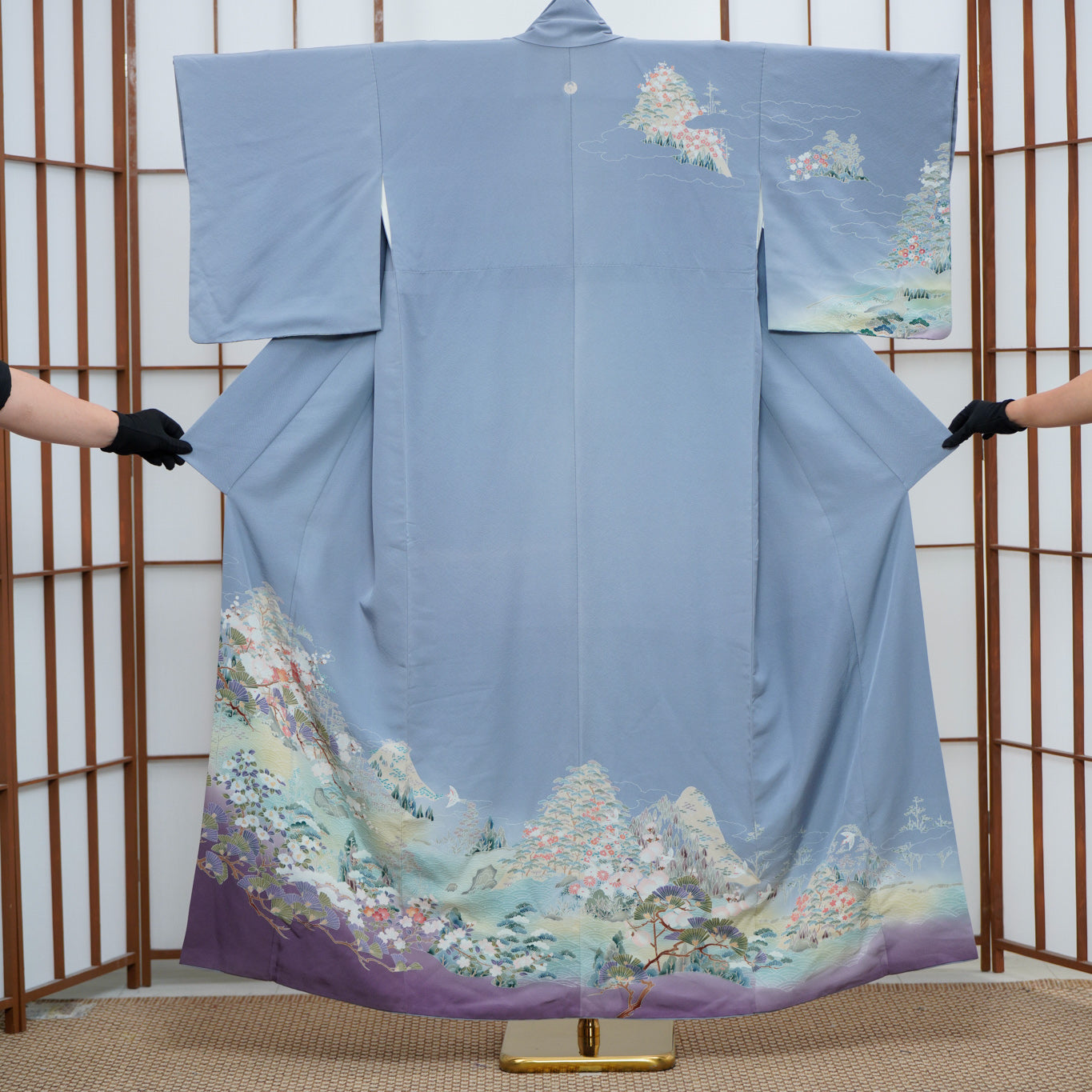 Premium Sho Fabric: 0630_26 Bluish Flora
