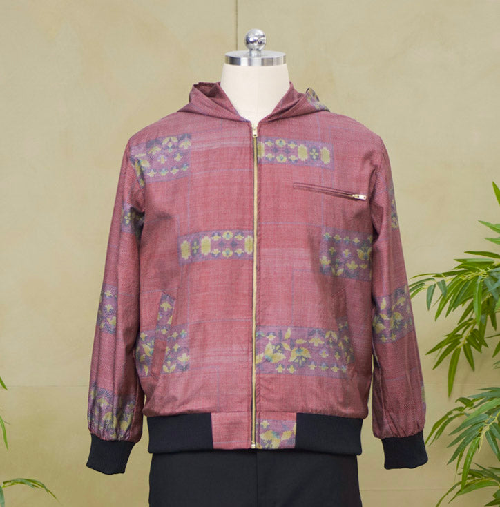 Premium On-hand: Red Loose Fit Oshima Men's Bomber Jacket | LBJ8358M | Large