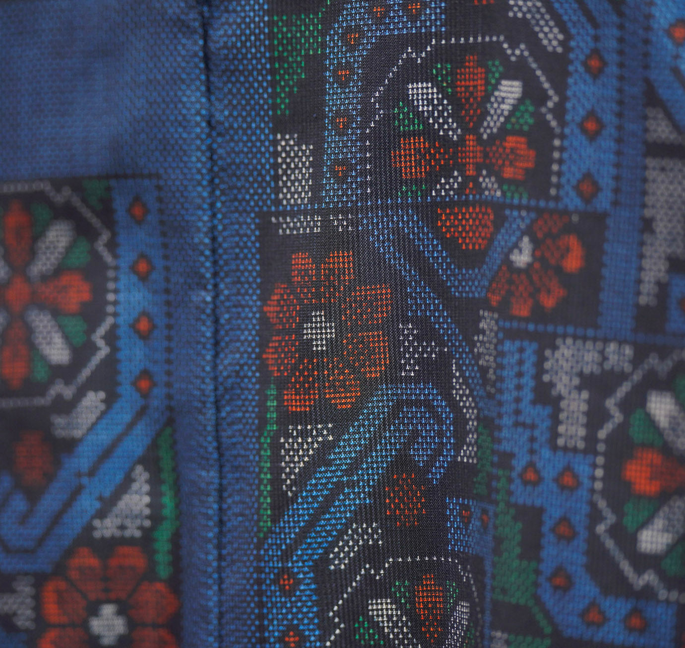 Premium Oshima Fabric: Samurai blue_0625_07 | Majestic Pattern
