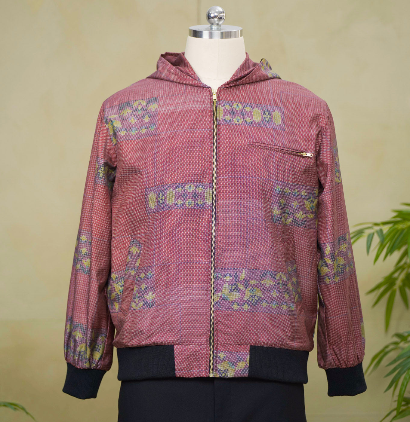 Premium On-hand: Red Loose Fit Oshima Men's Bomber Jacket | LBJ8358M | Large
