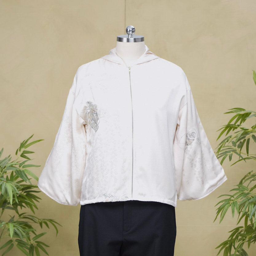 Premium On-hand: Cream Hoodie With Zipper | HWZ5702 (SO M)