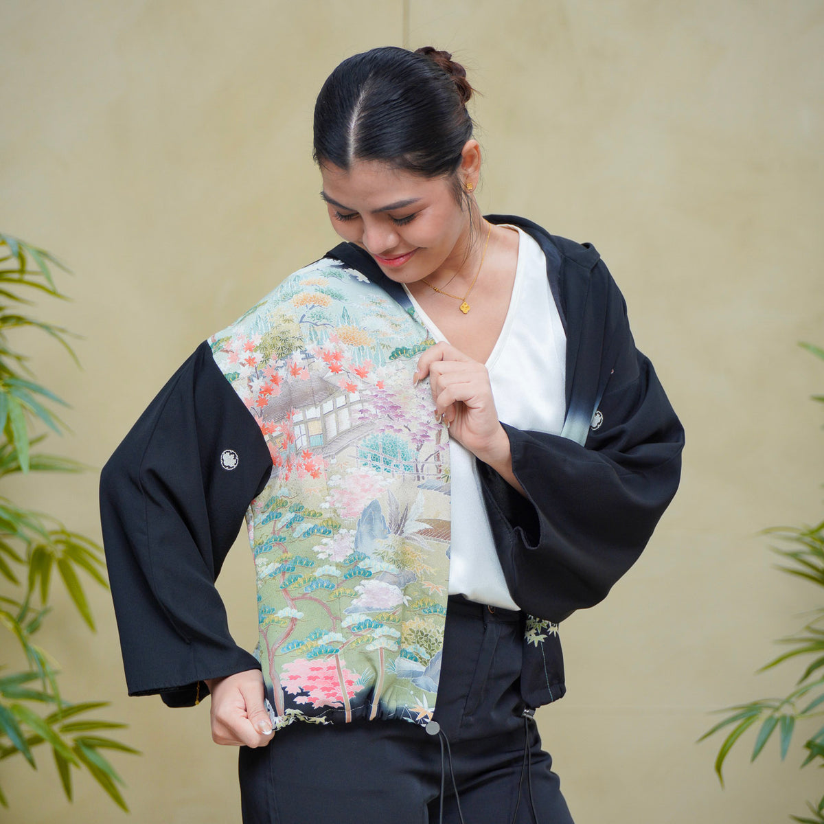 Premium On-hand item: Black Kodomo Hoodie(Small)  | HK7803-N