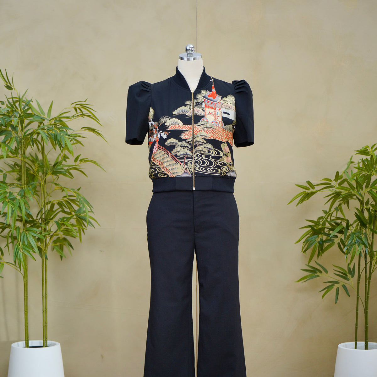 Premium On-hand item: Filipiniana Bomber Jacket | Black | FBJ8614M | Medium