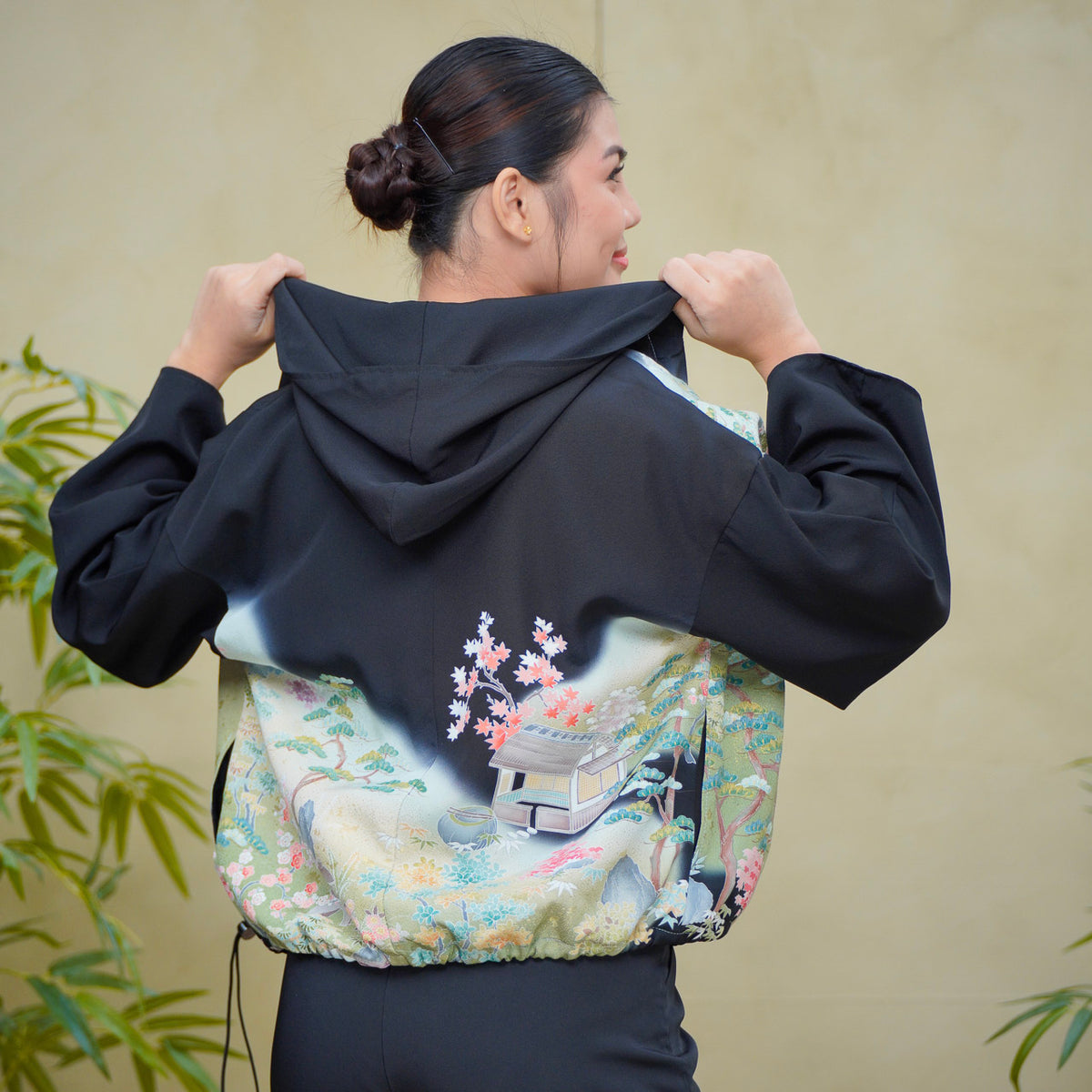 Premium On-hand item: Black Kodomo Hoodie(Small)  | HK7803-N