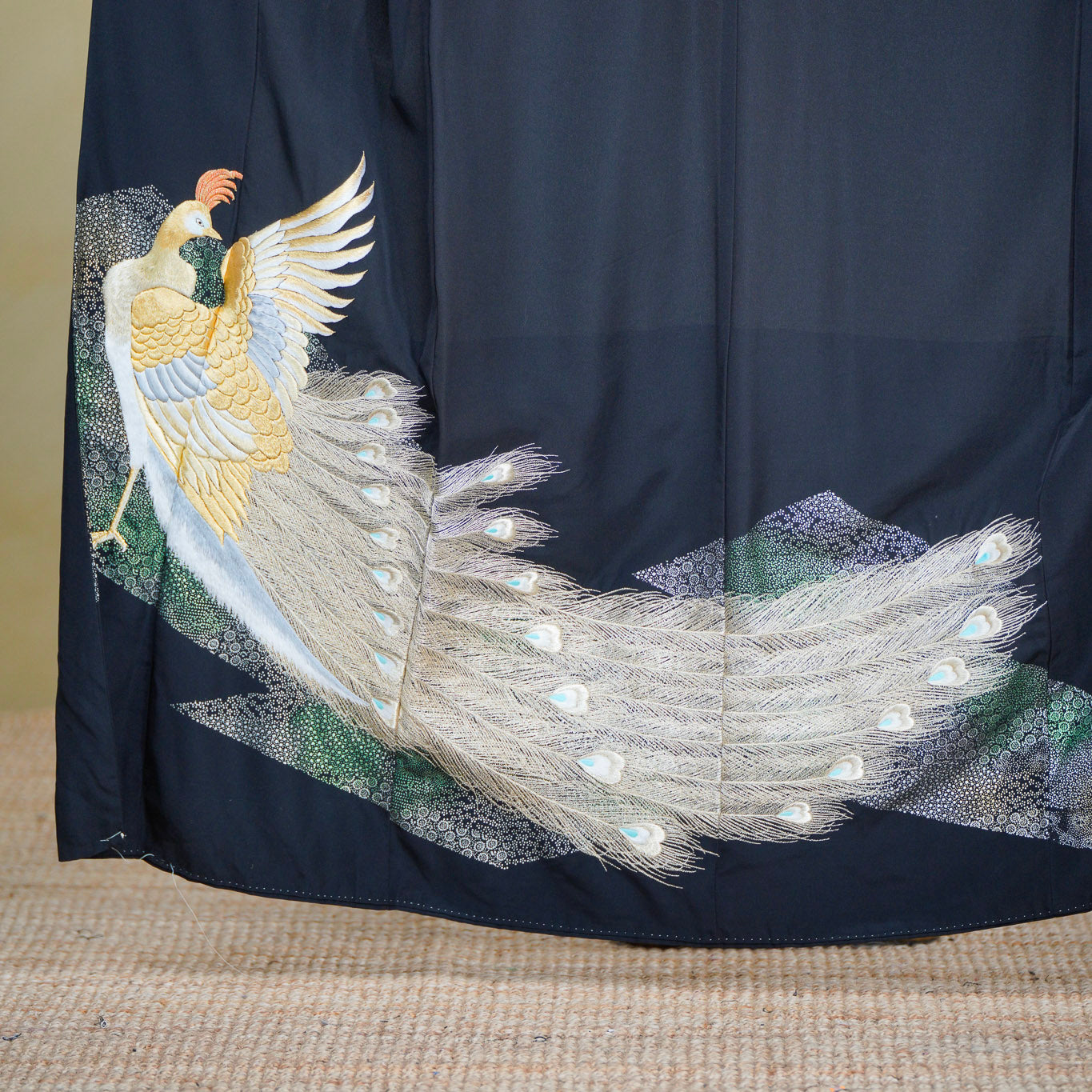 Premium Sho Fabric: 0801_15 | Veil of Feathers | Full Embroidery!