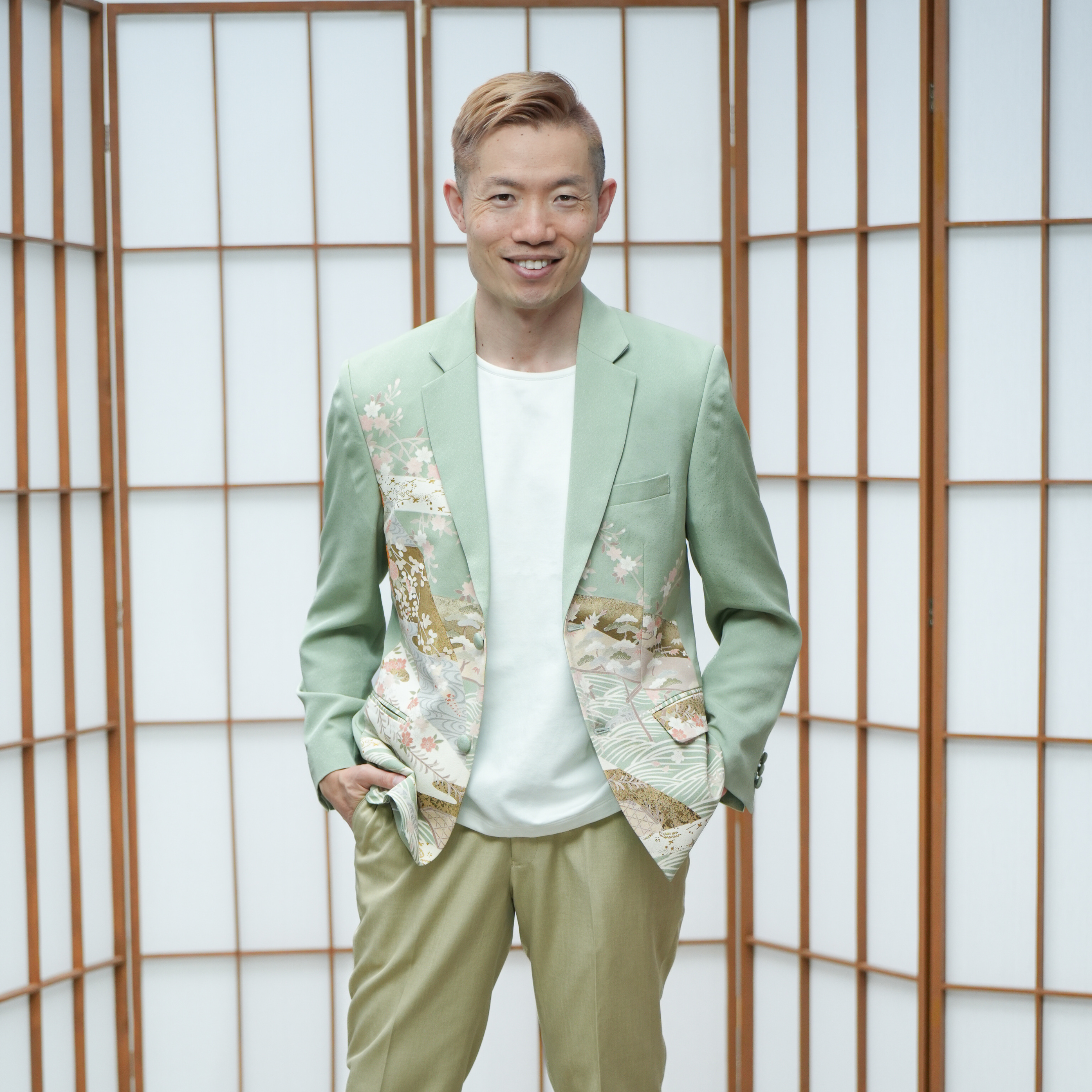 Premium On-hand item: Men's Suit Green | L | MS7071H